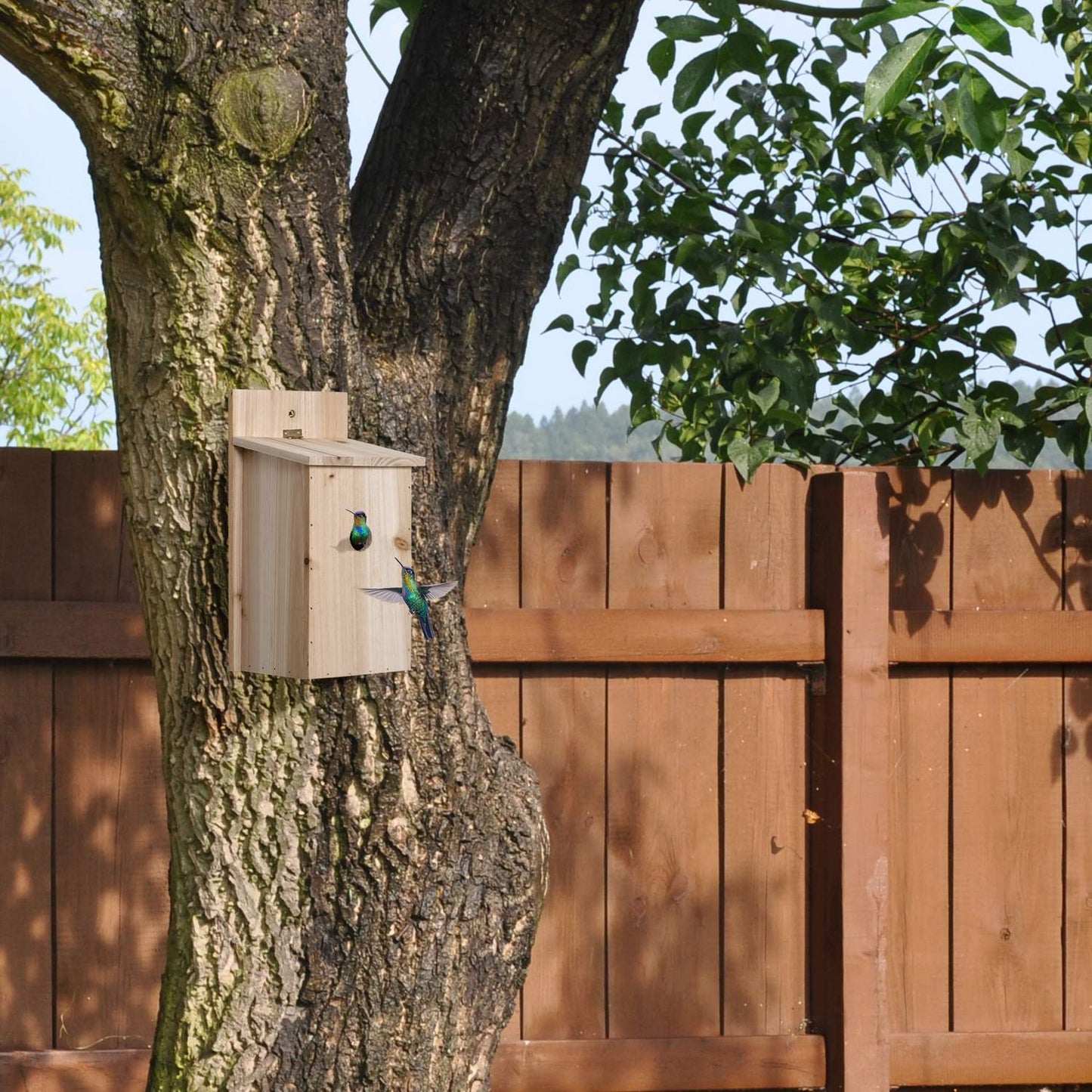 Wooden birdhouse set - Natural nesting boxes for small birds