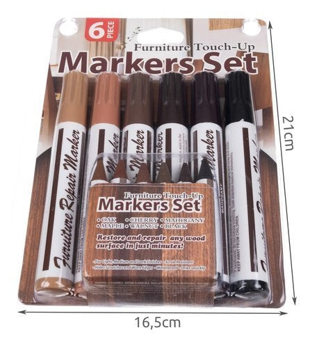 Set for repairing furniture / panels - markers 6 pcs.