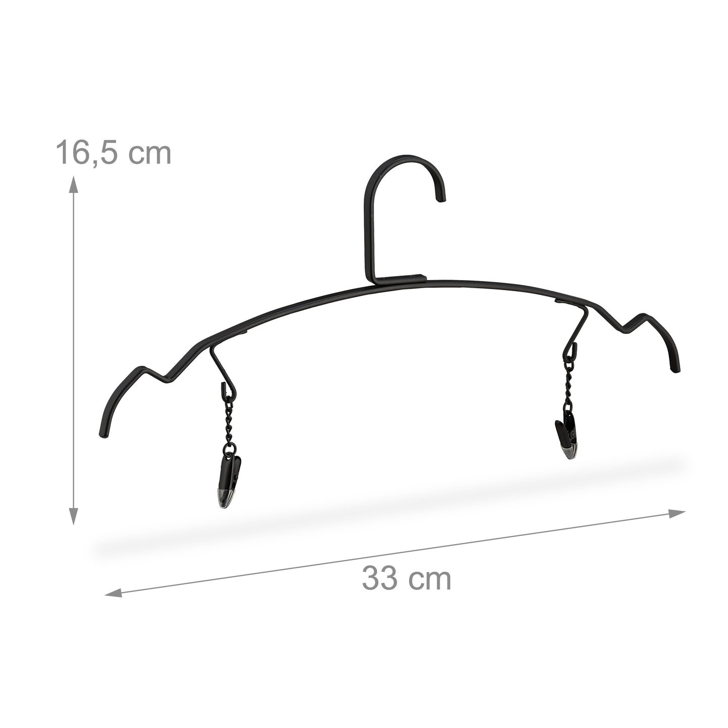 Set of 10 Thin Hangers with Clips