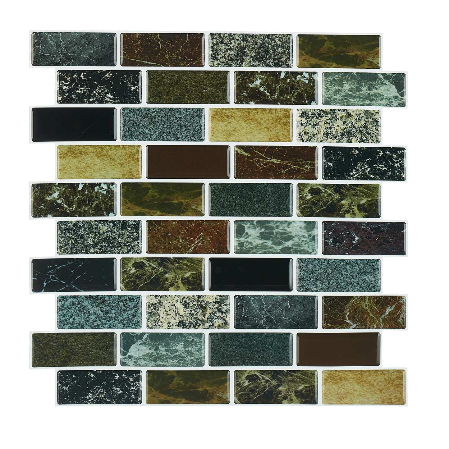 Set of 10 Tile Stone Wall Stickers