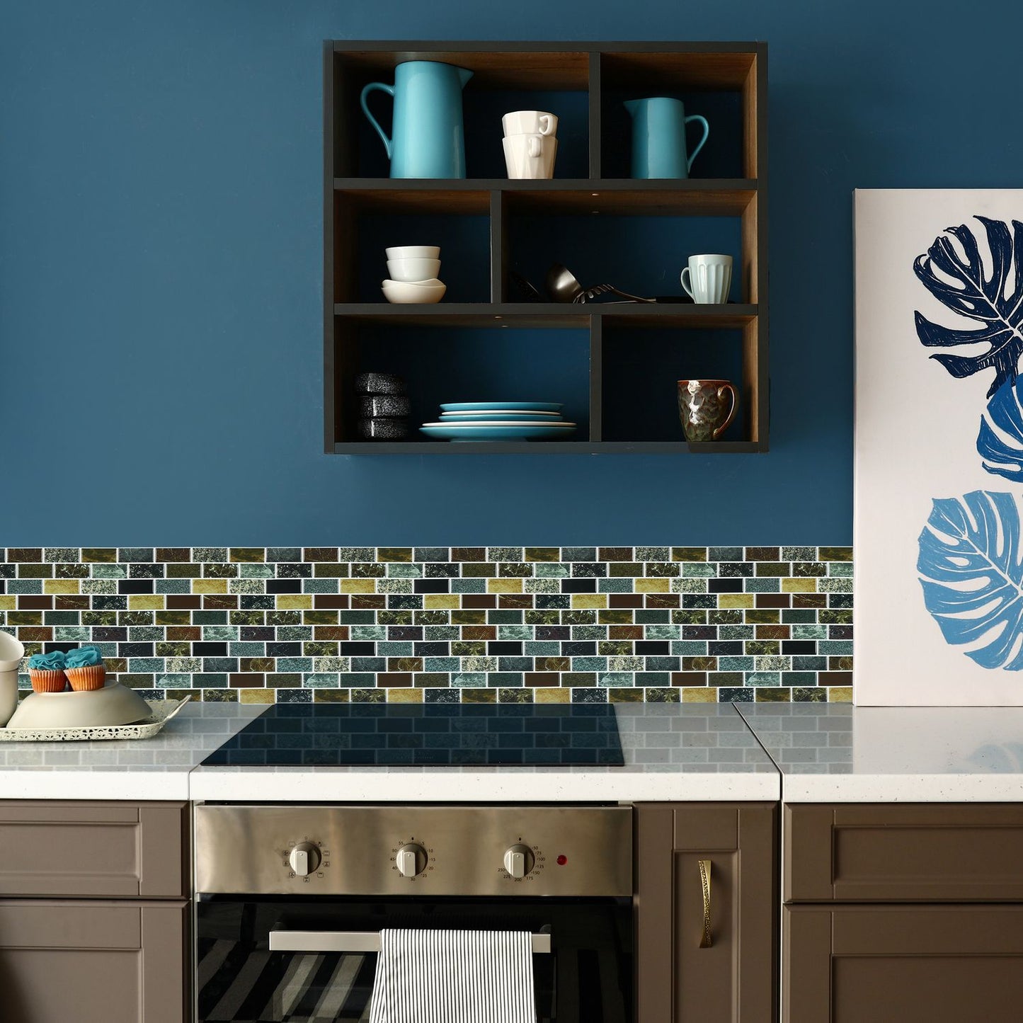 Set of 10 Tile Stone Wall Stickers