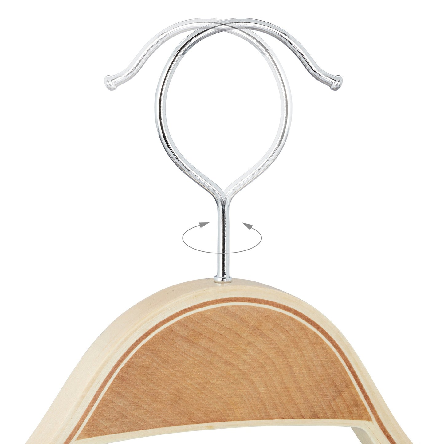 Set of 10 Wooden Clothes Hangers