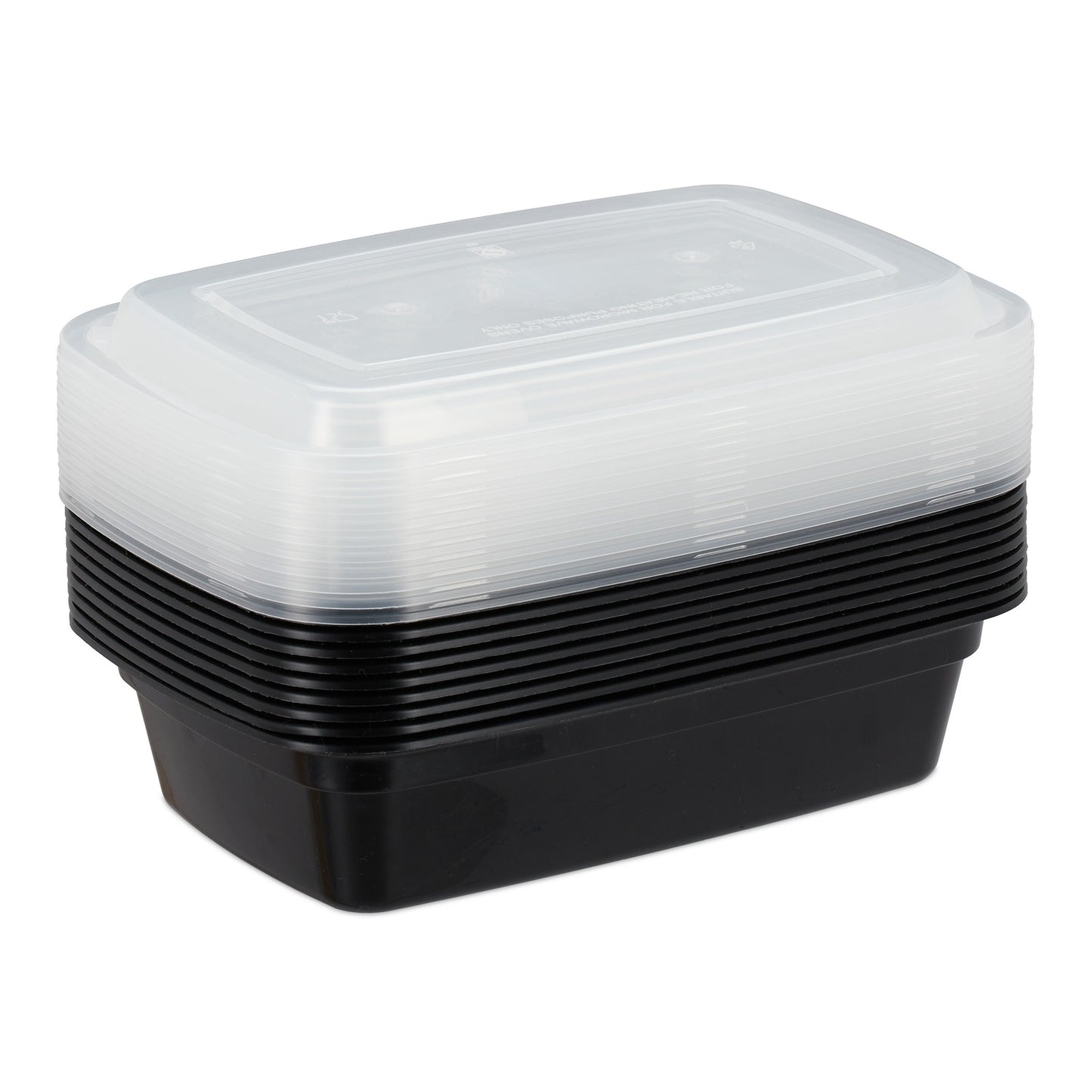 Set of 10 meal prep boxes, 1 compartment