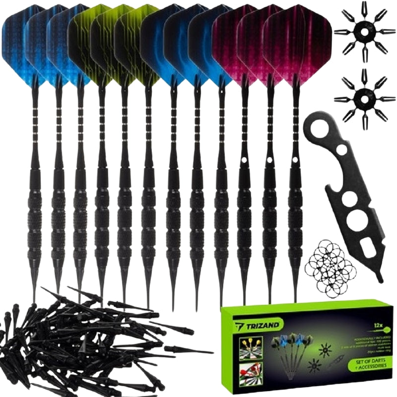 Set of 12 darts / darts + accessories Trizand 21629