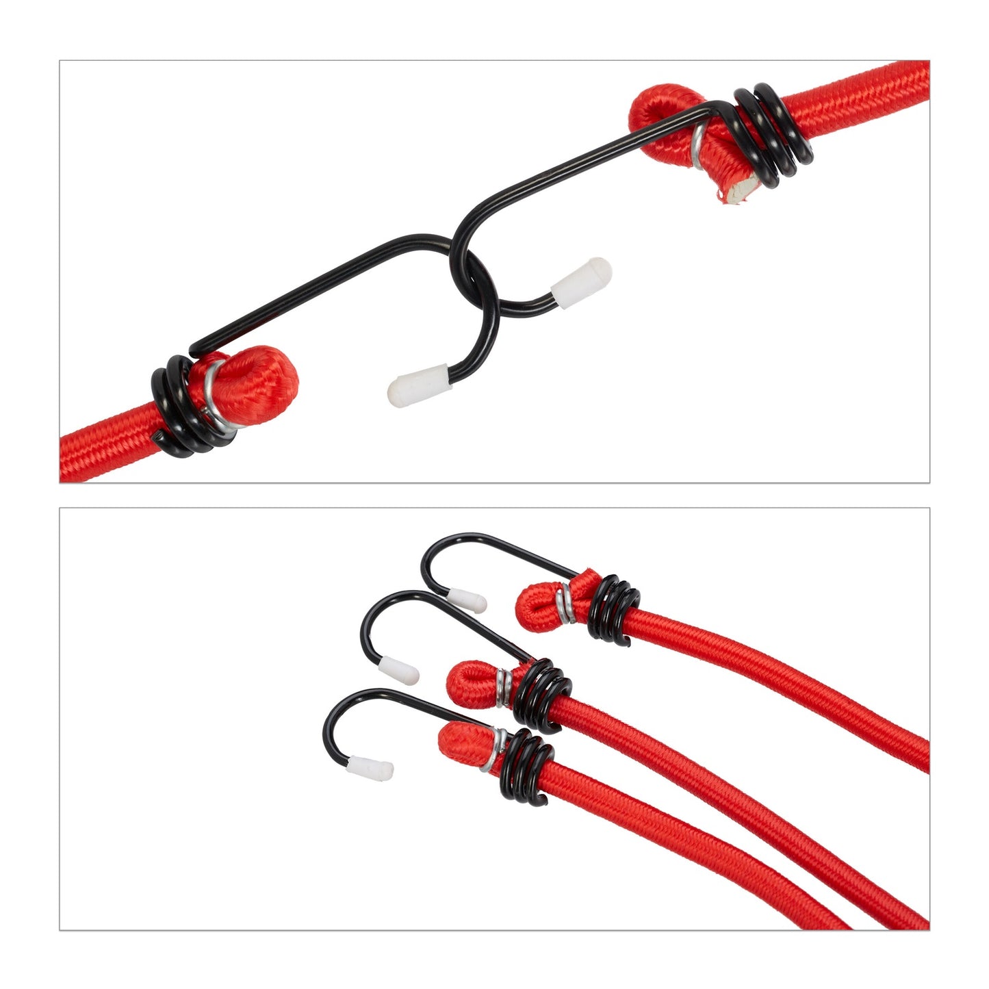 Set of 24 Red Bungee Cords in 5 Sizes