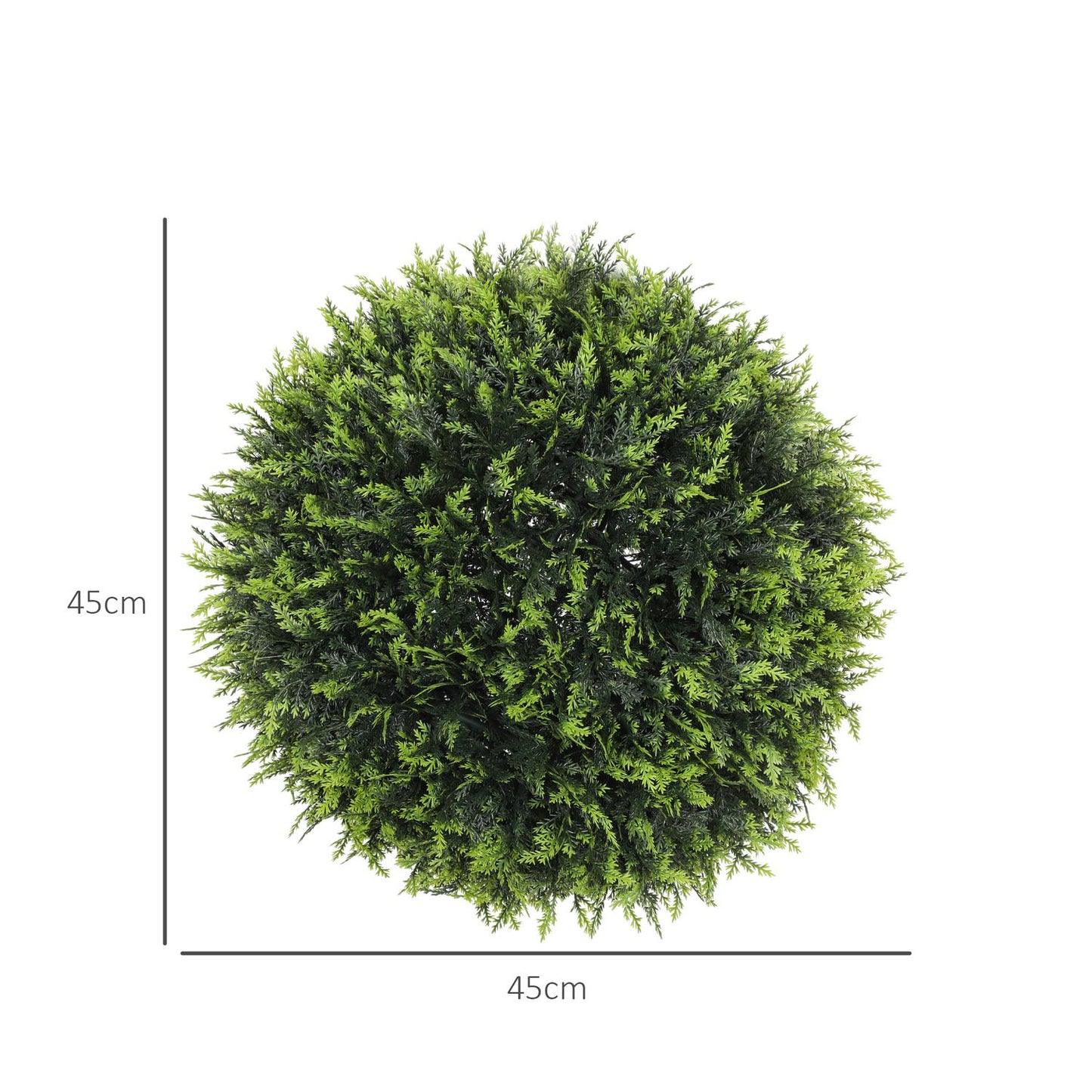 Artificial Cedar Planter Set, 45cm - Indoor/Outdoor Decor