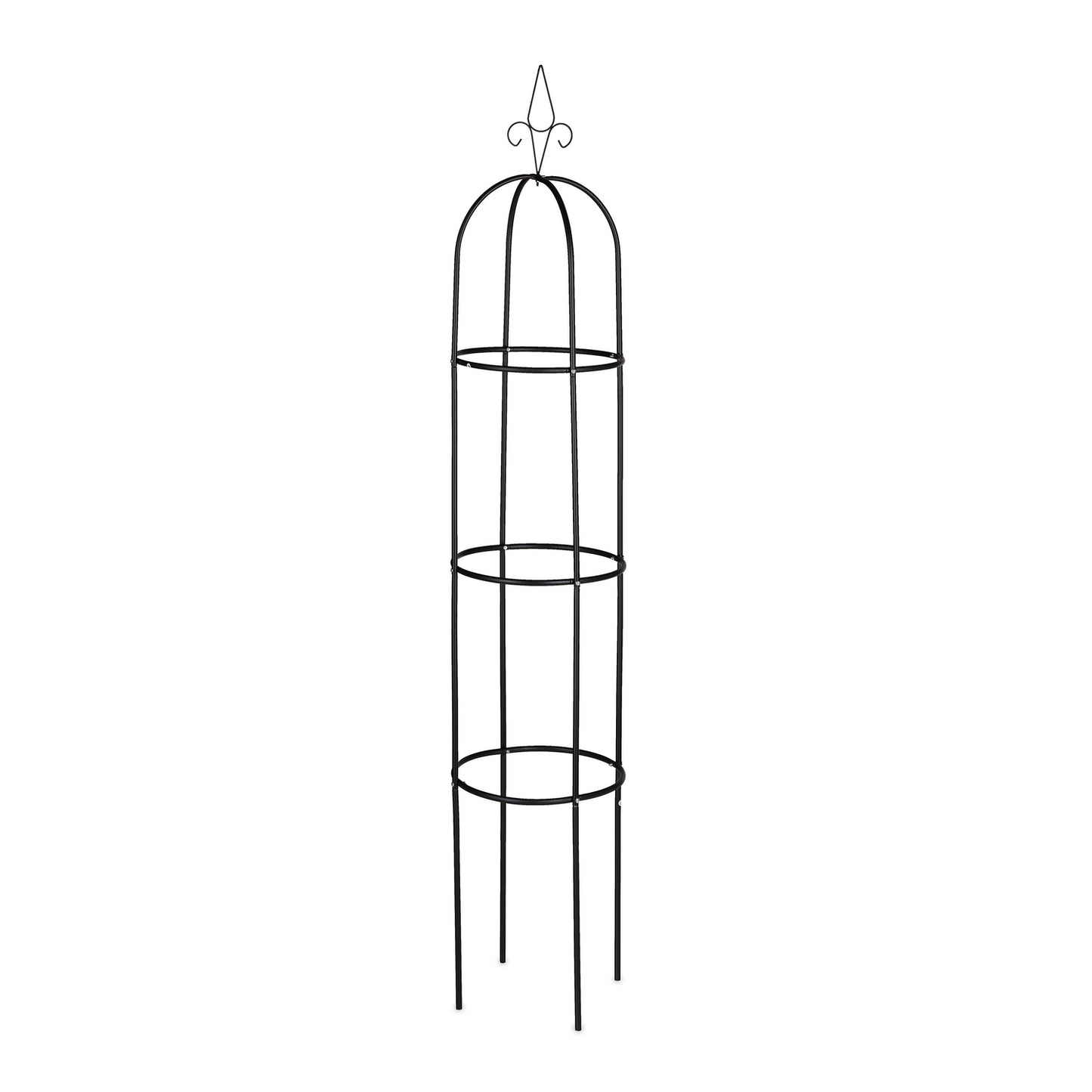 Set of 2 Garden Obelisks 200 cm Black