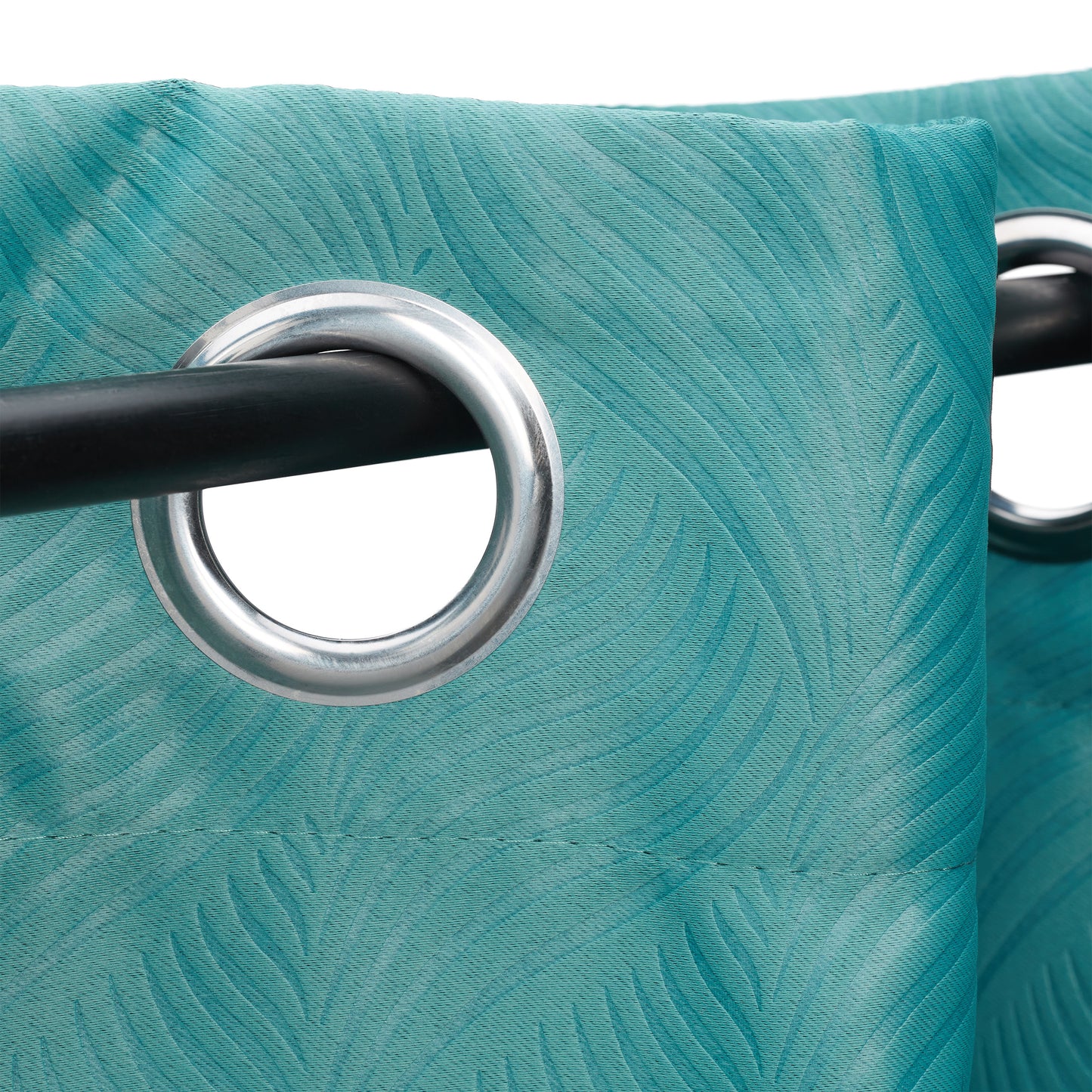 Set of 2 Green Curtains with Pattern