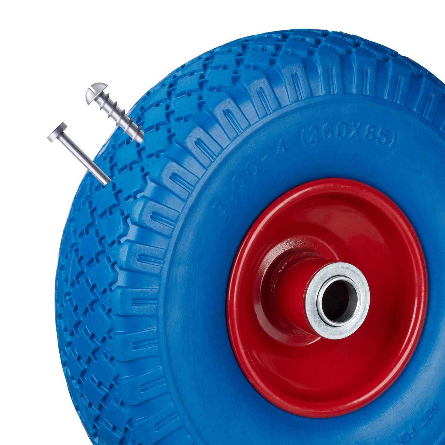 Set of 2 Hand Truck Tyres Steel Rim