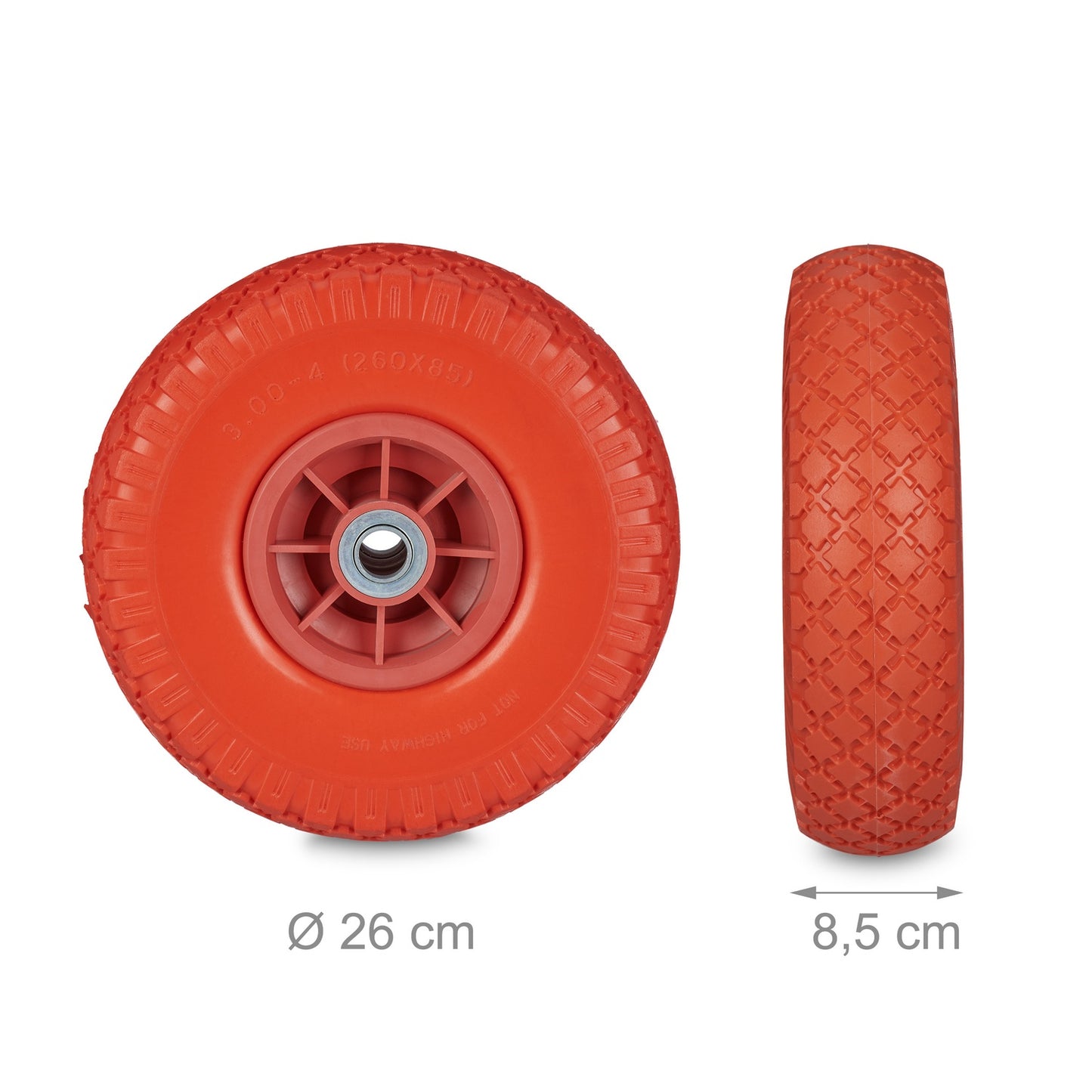 Set of 2 PU Hand Truck Tires 3.00-4