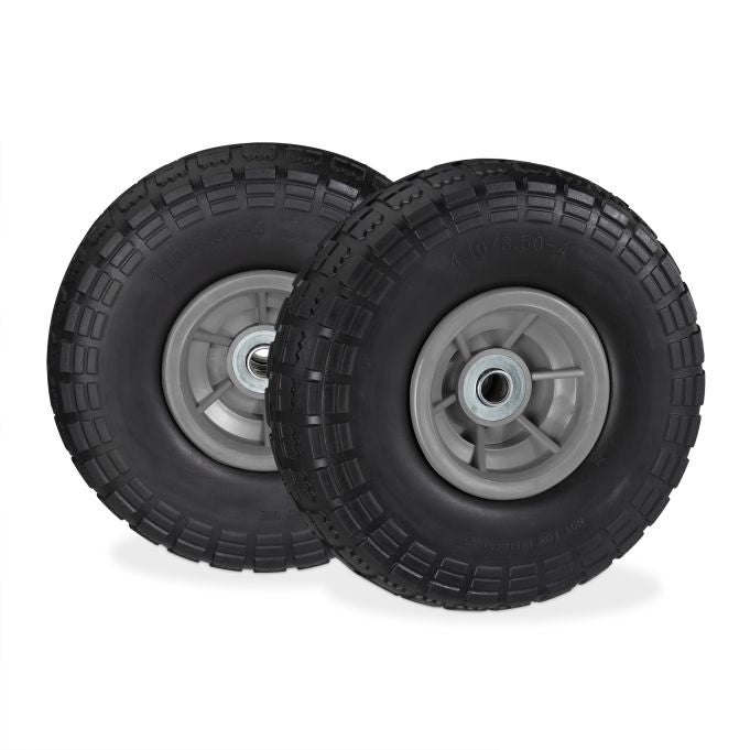 Set of 2 PU wheelbarrow tires 4.1/3.5-4