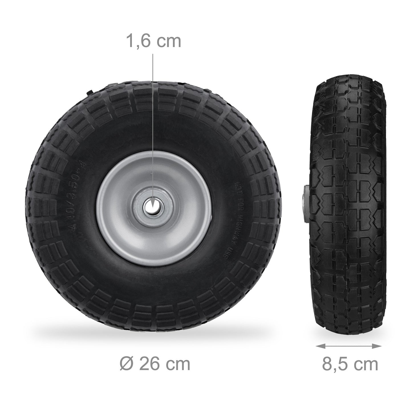Set of 2 PU wheelbarrow tires