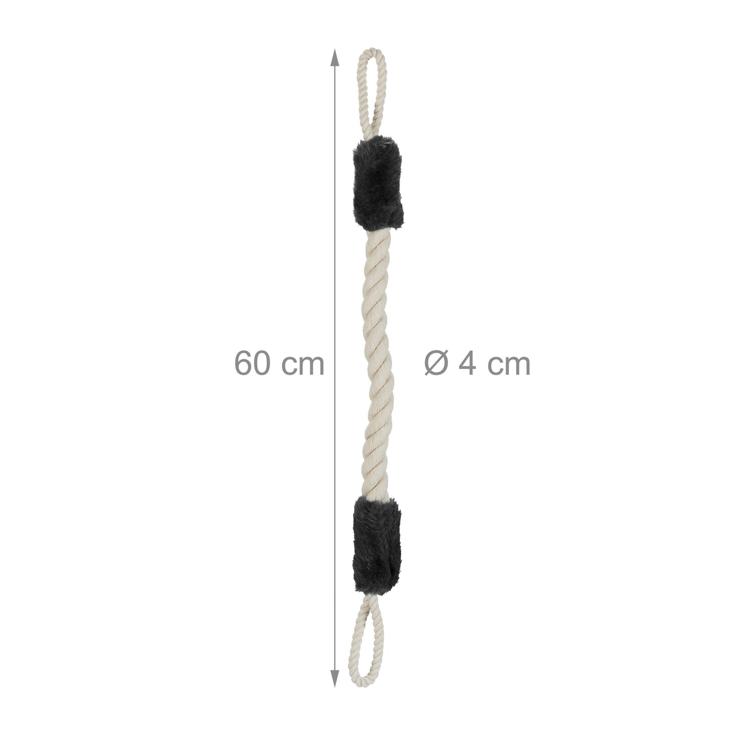 Set of 2 Rope Door Stoppers in Black
