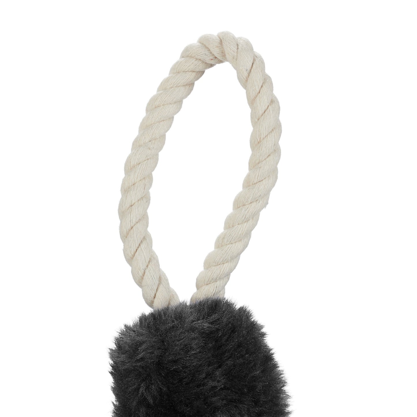 Set of 2 Rope Door Stoppers in Black
