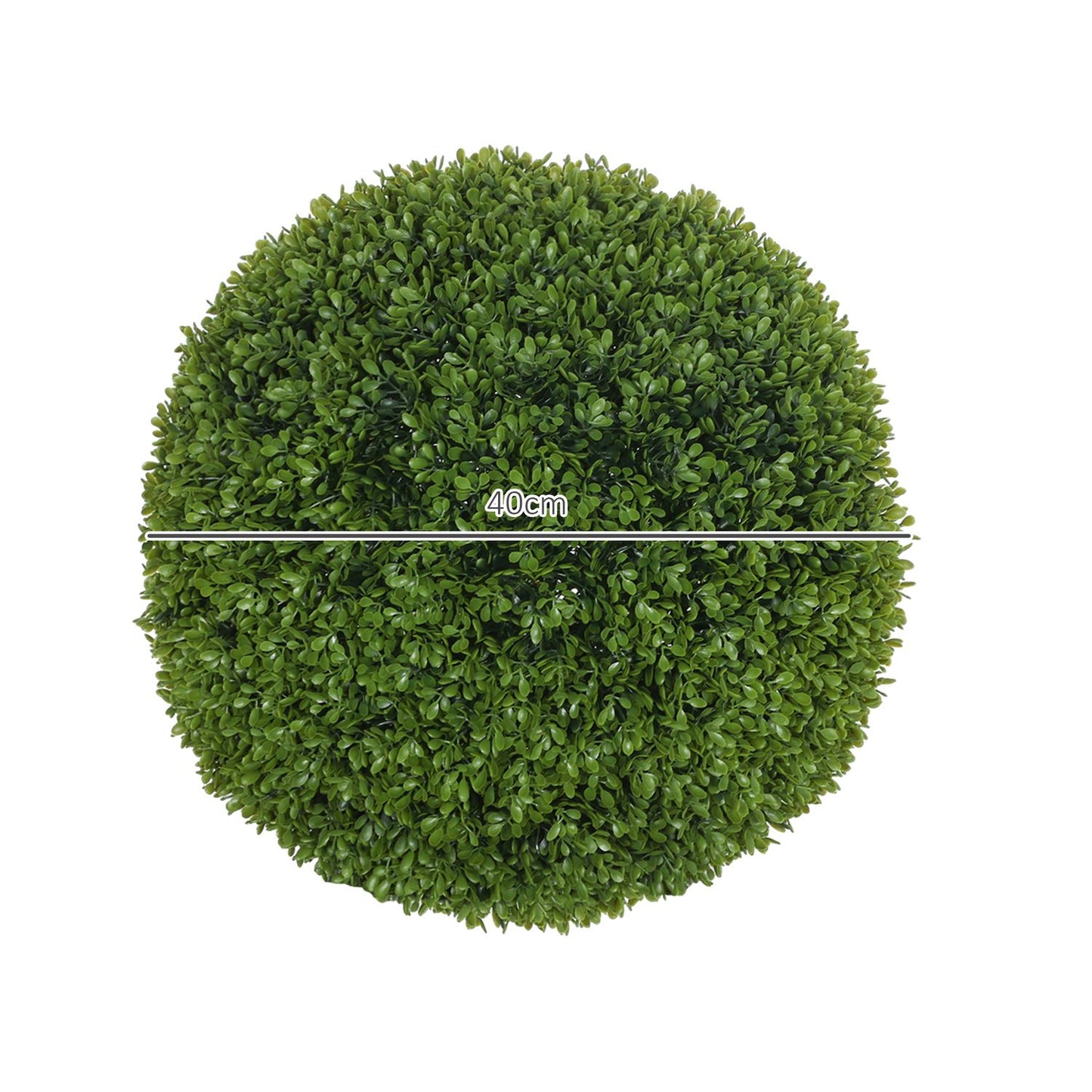 Set of 2 artificial boxwood balls 40cm for indoor/outdoor decor