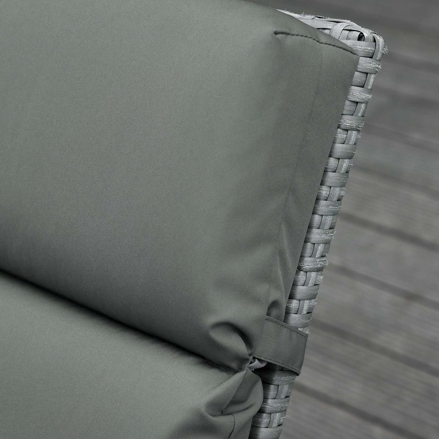 Outdoor deckchair cushions, 8 cm thick, dark grey, 196x55 cm