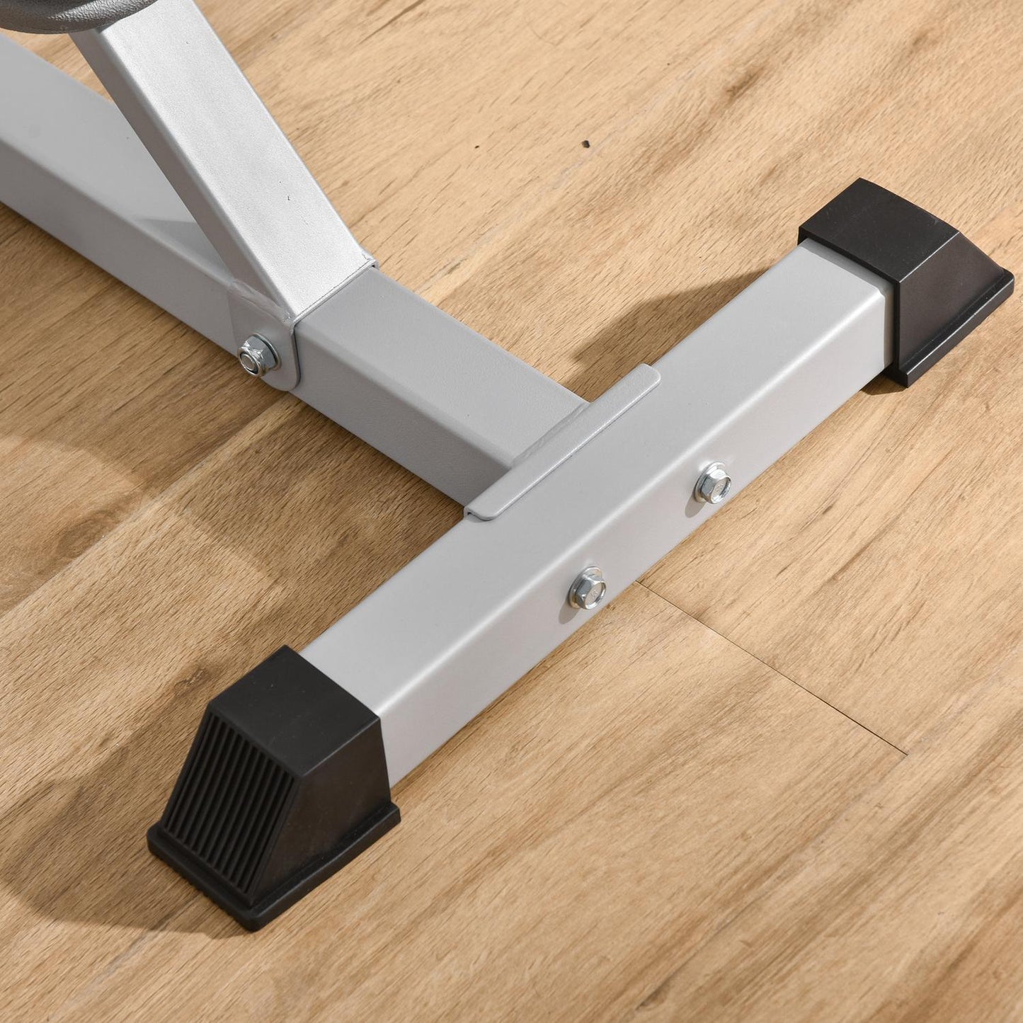 Adjustable 3-level steel dumbbell and barbell rack