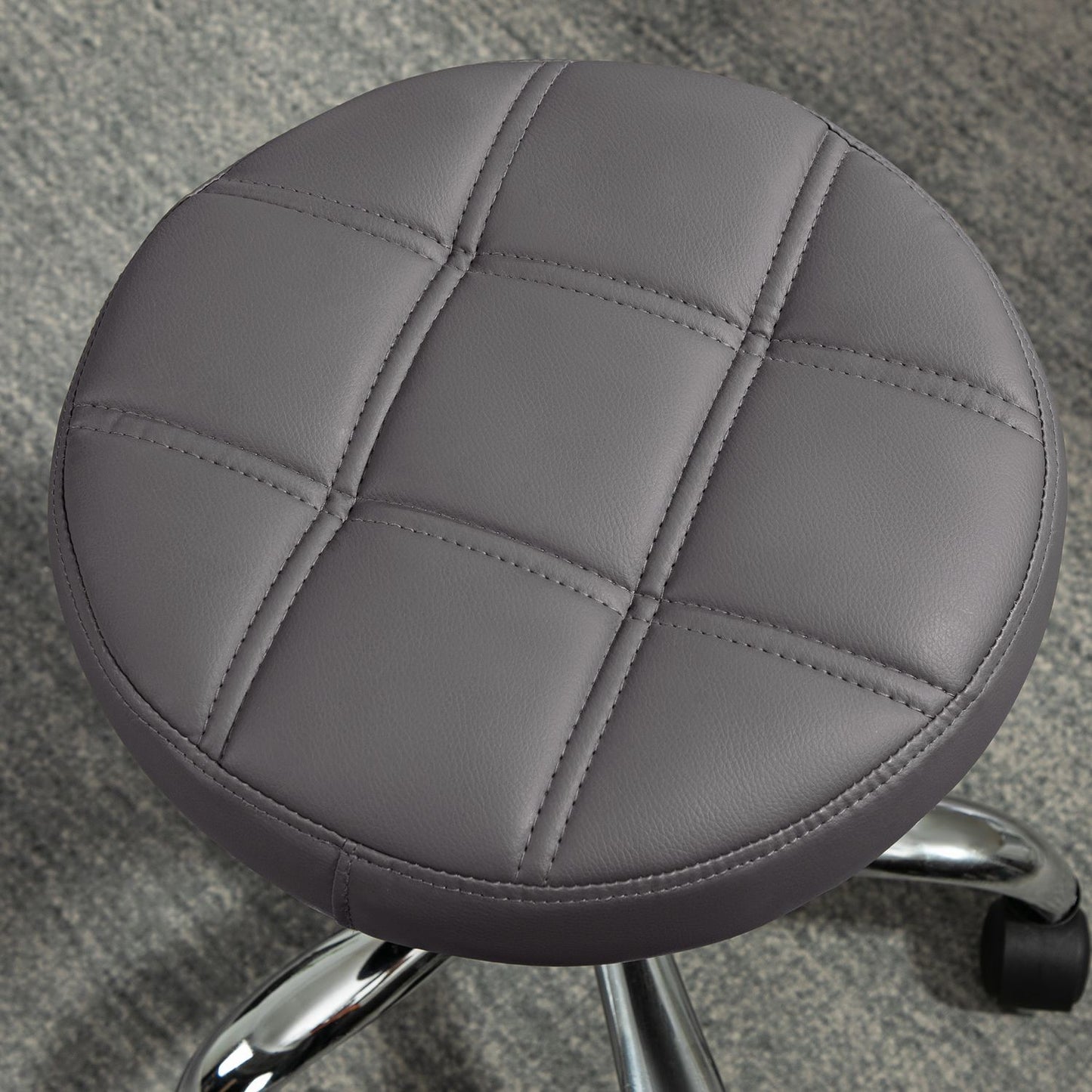 Height-adjustable swivel stools, set of 2, with wheels