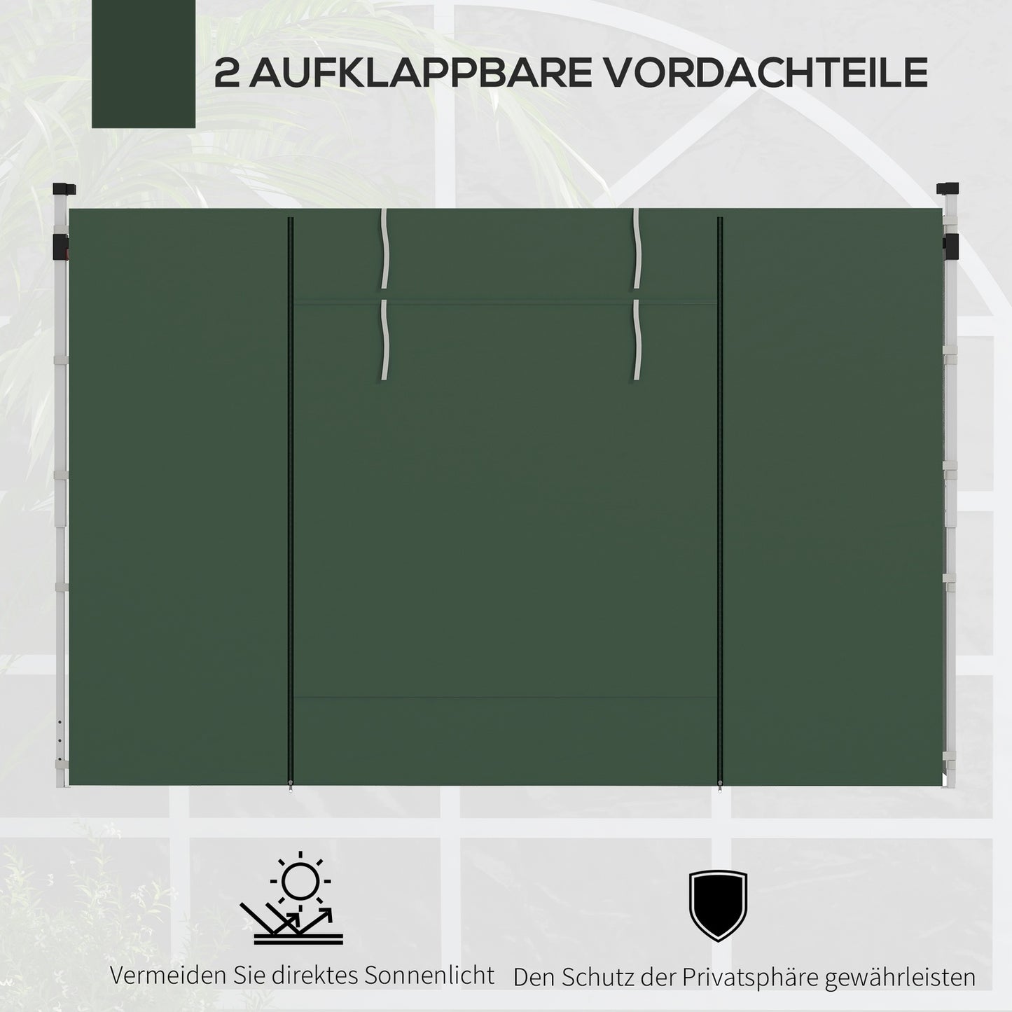 Pavilion side panels 3x3/3x6m, Waterproof, Green