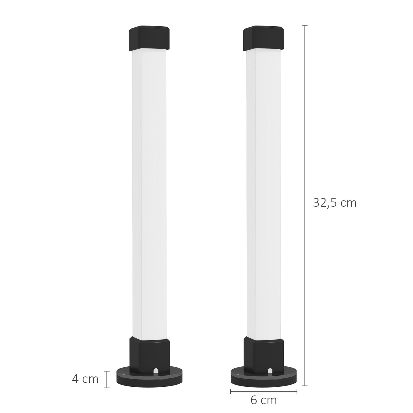 Smart table lamps, set of 2 - remote control, color modes, timer