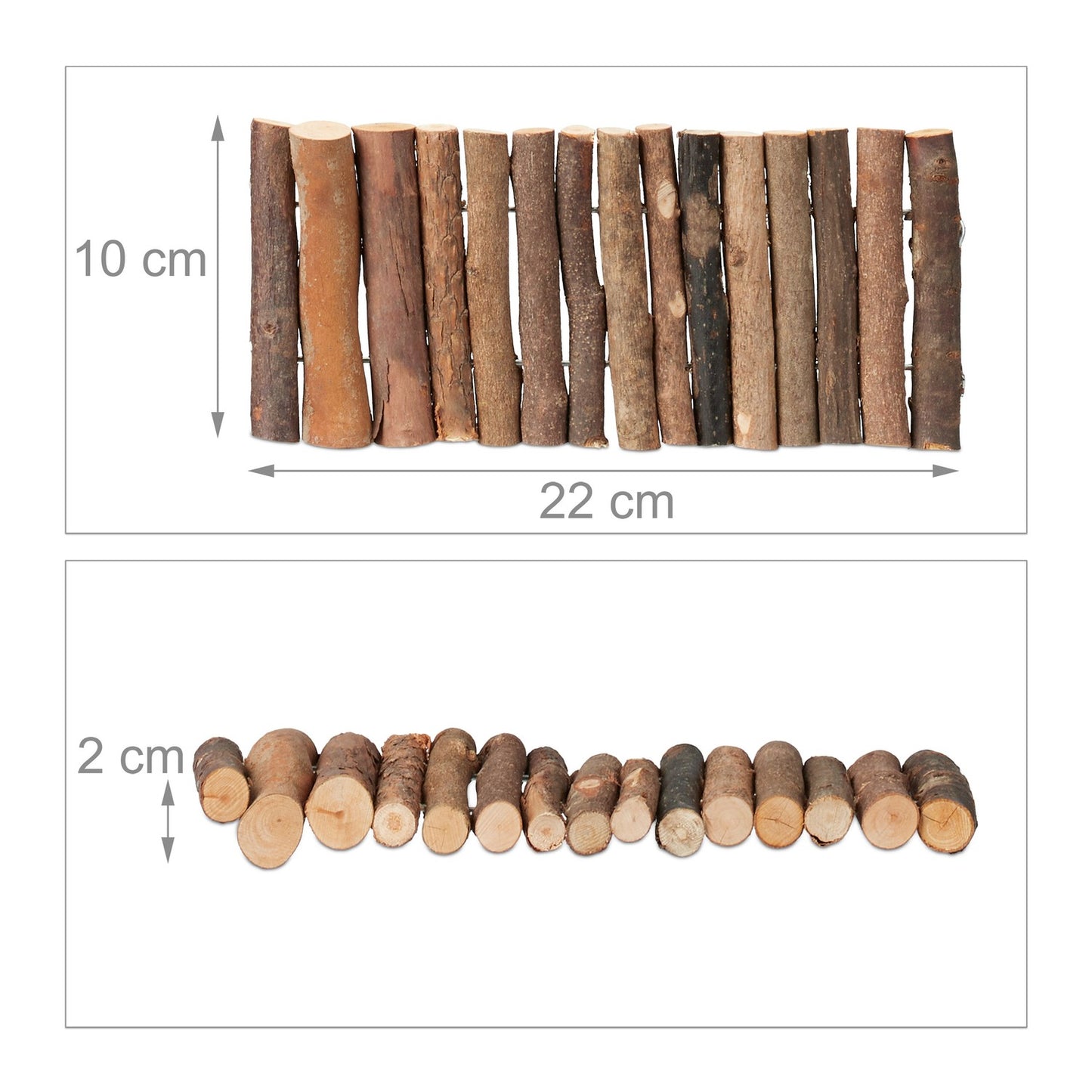 Set of 3 Rodent Bridge Wood 10 x 22 cm