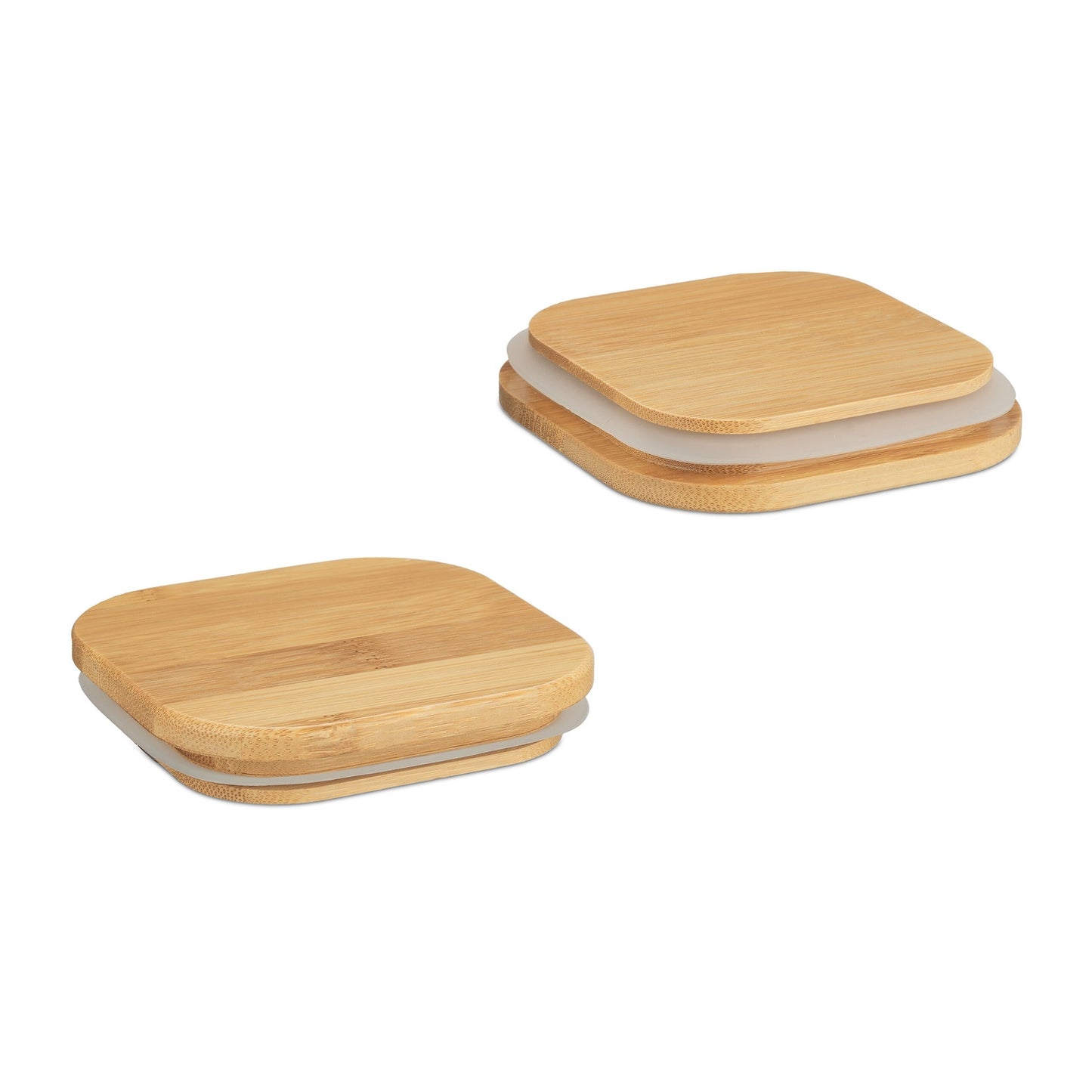 Set of 3 Storage Jars with Lids 600 ml
