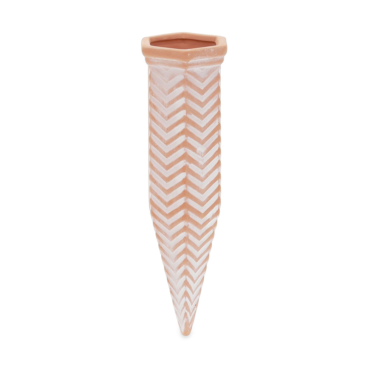Set of 4 Clay Watering Spikes Zig-Zag