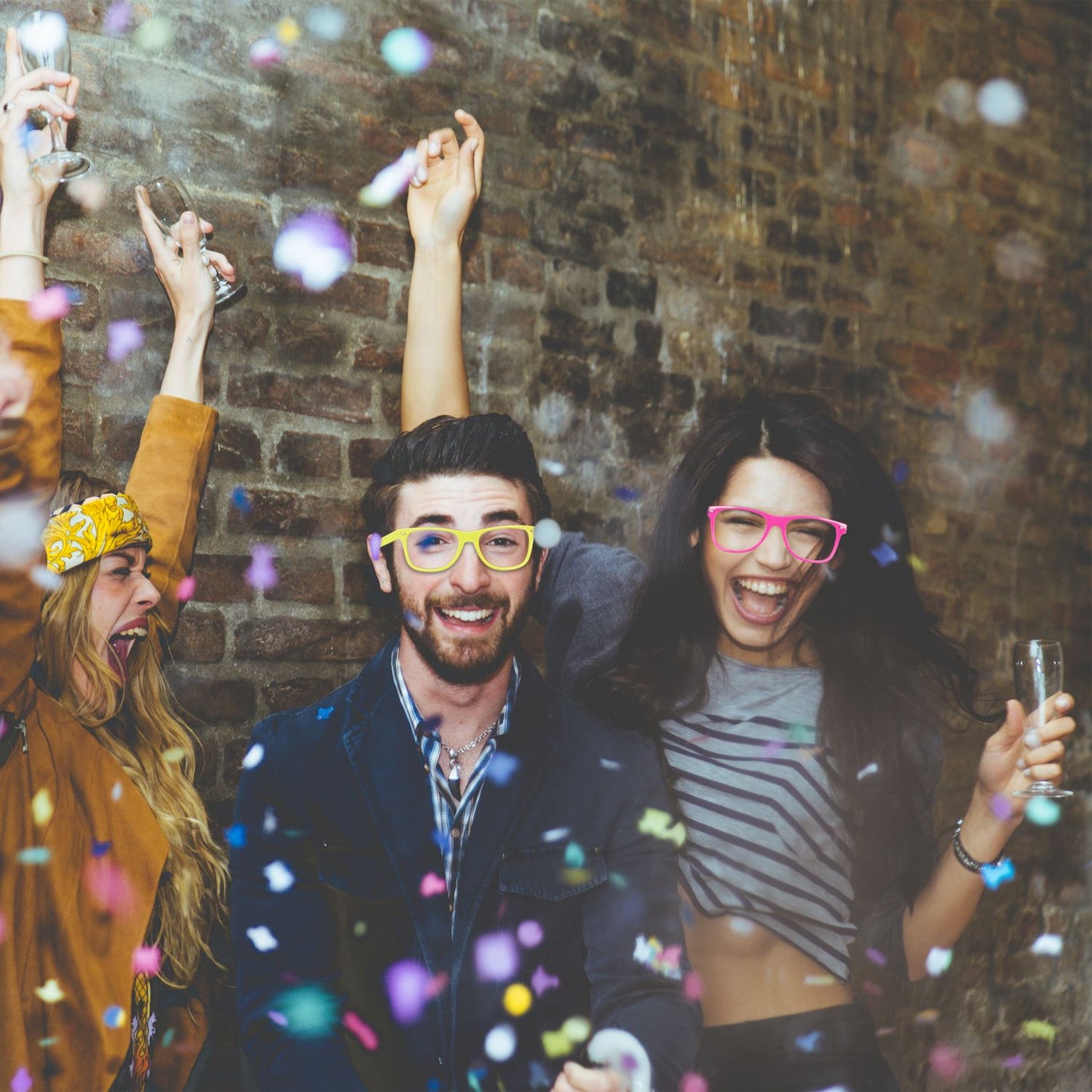 Set of 4 Neon Party Glasses