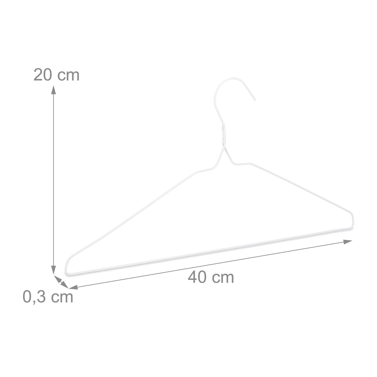 Set of 50 Wire Coat Hangers