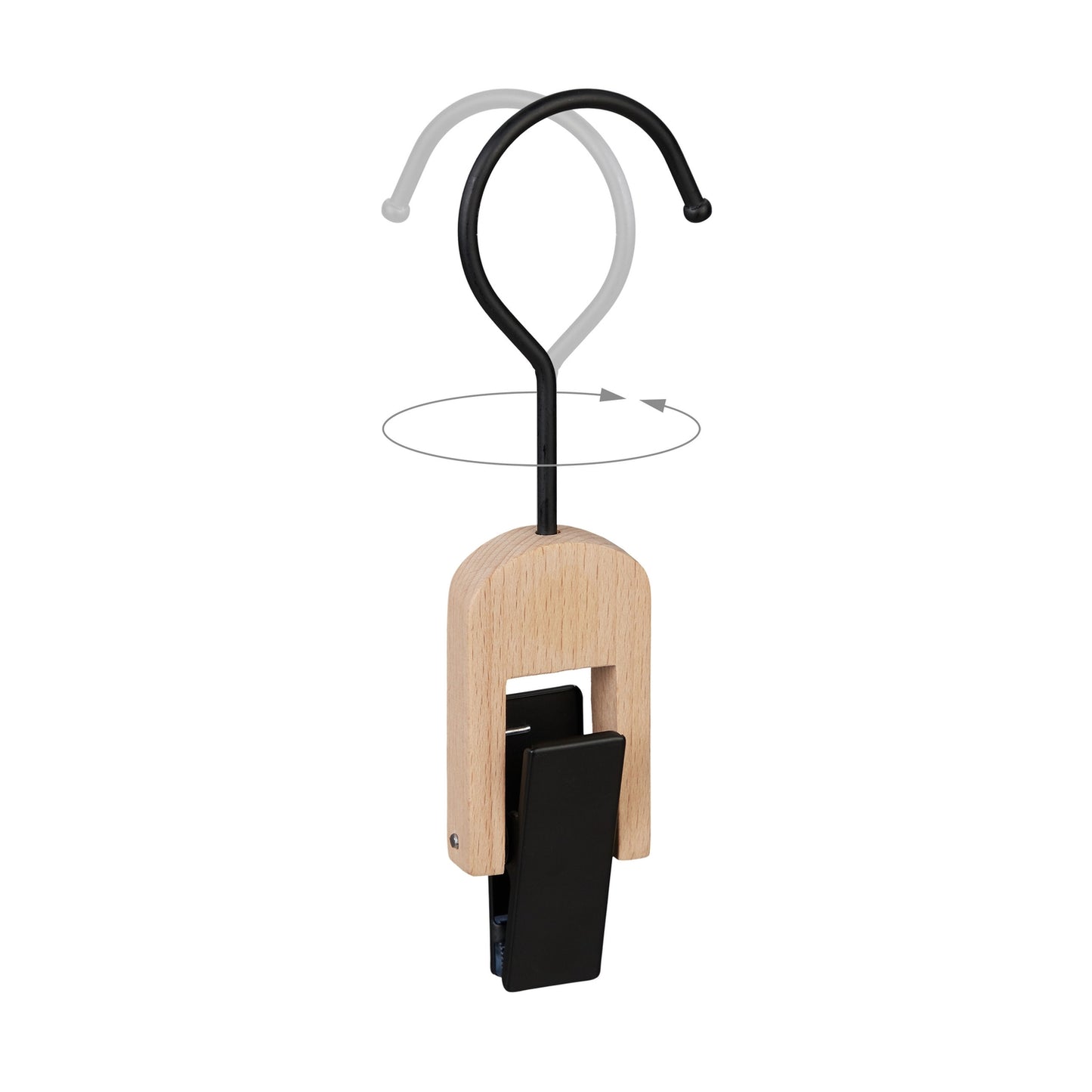 Set of 5 Laundry Hooks Black