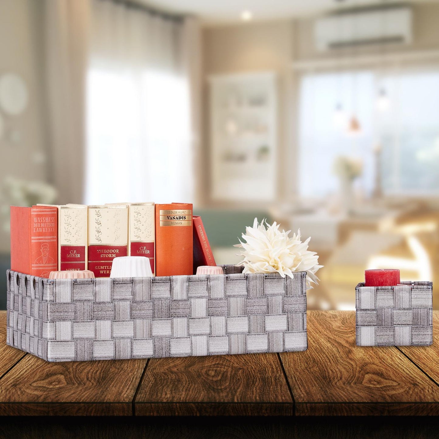 Set of 8 Plastic Storage Baskets