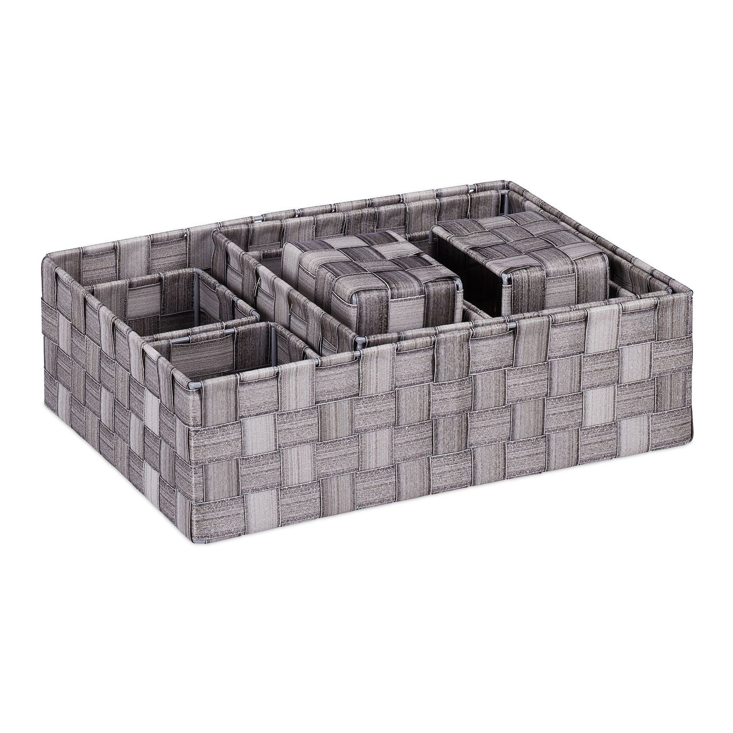 Set of 8 Plastic Storage Baskets