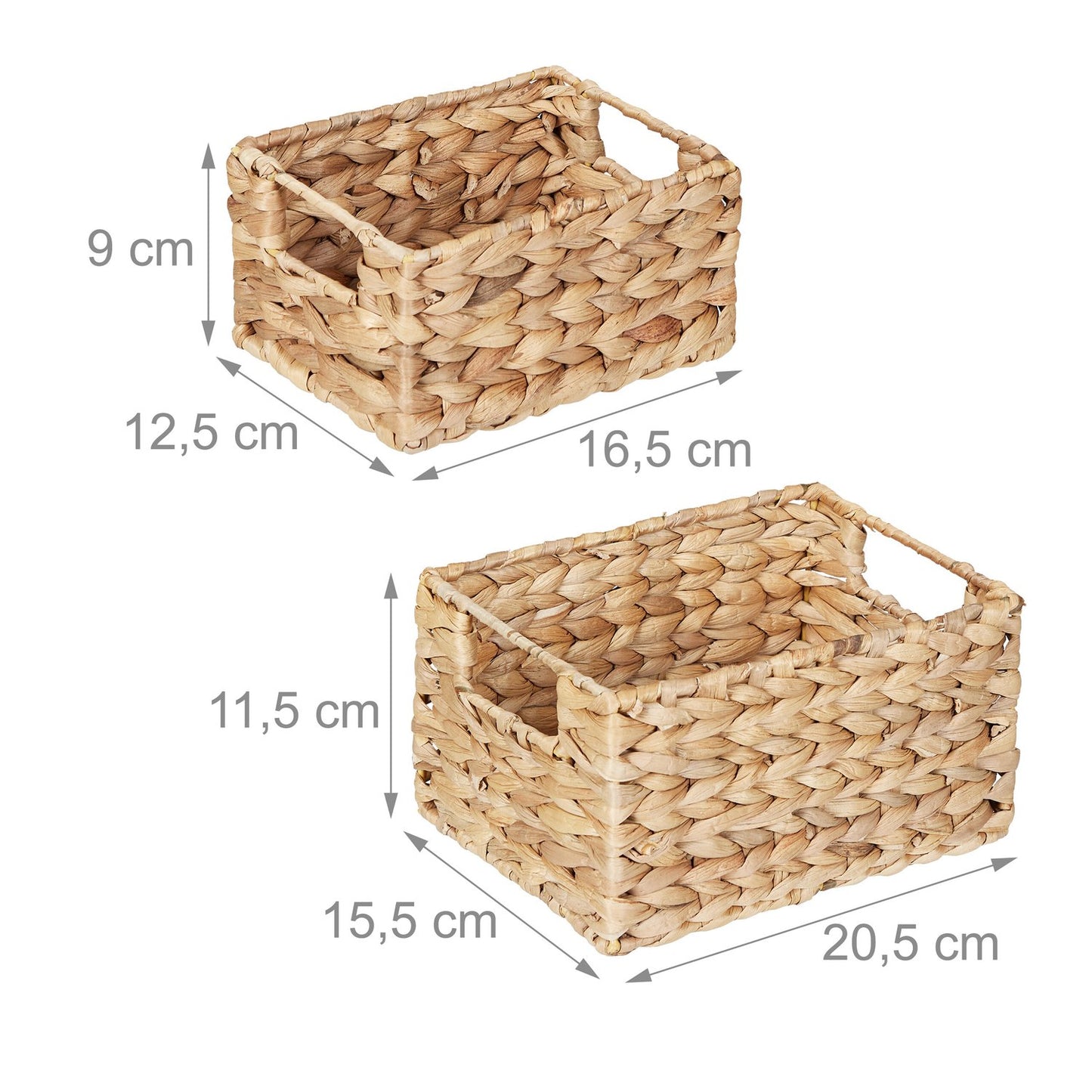 Set of storage baskets water hyacinth