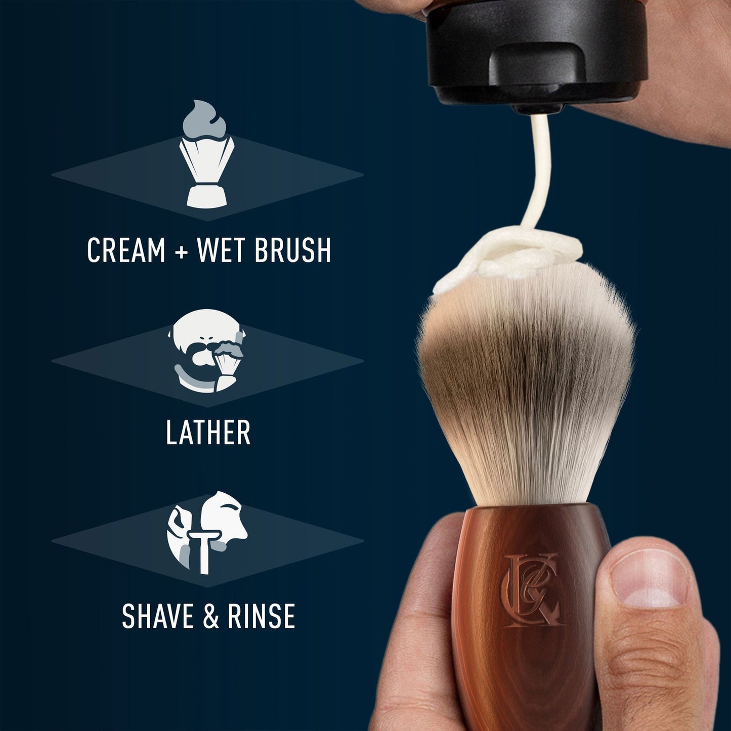 Shaving Brush - Shaving brush with wooden handle