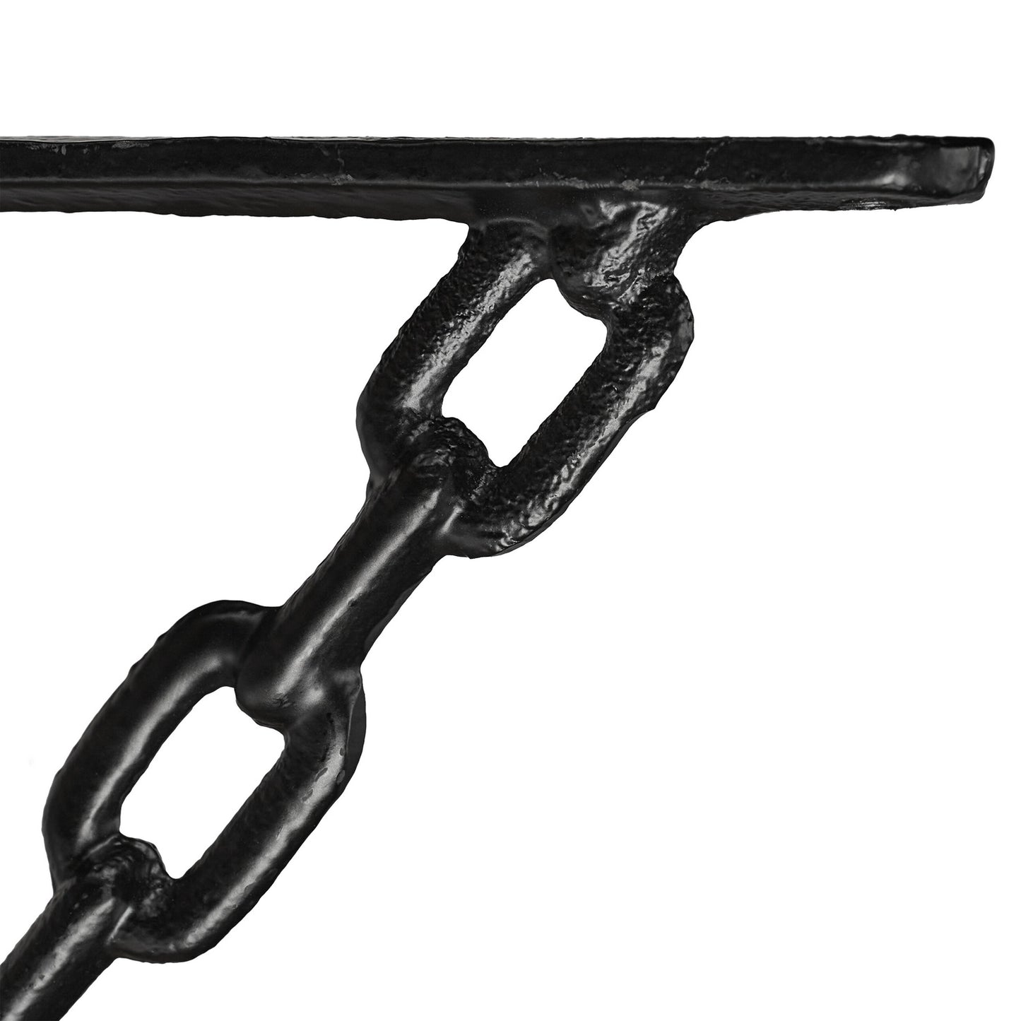 Shelf Brackets, Chain Design, Cast Iron, Set of 4