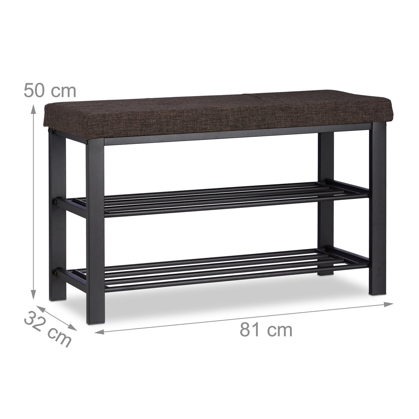Shoe bench with padding
