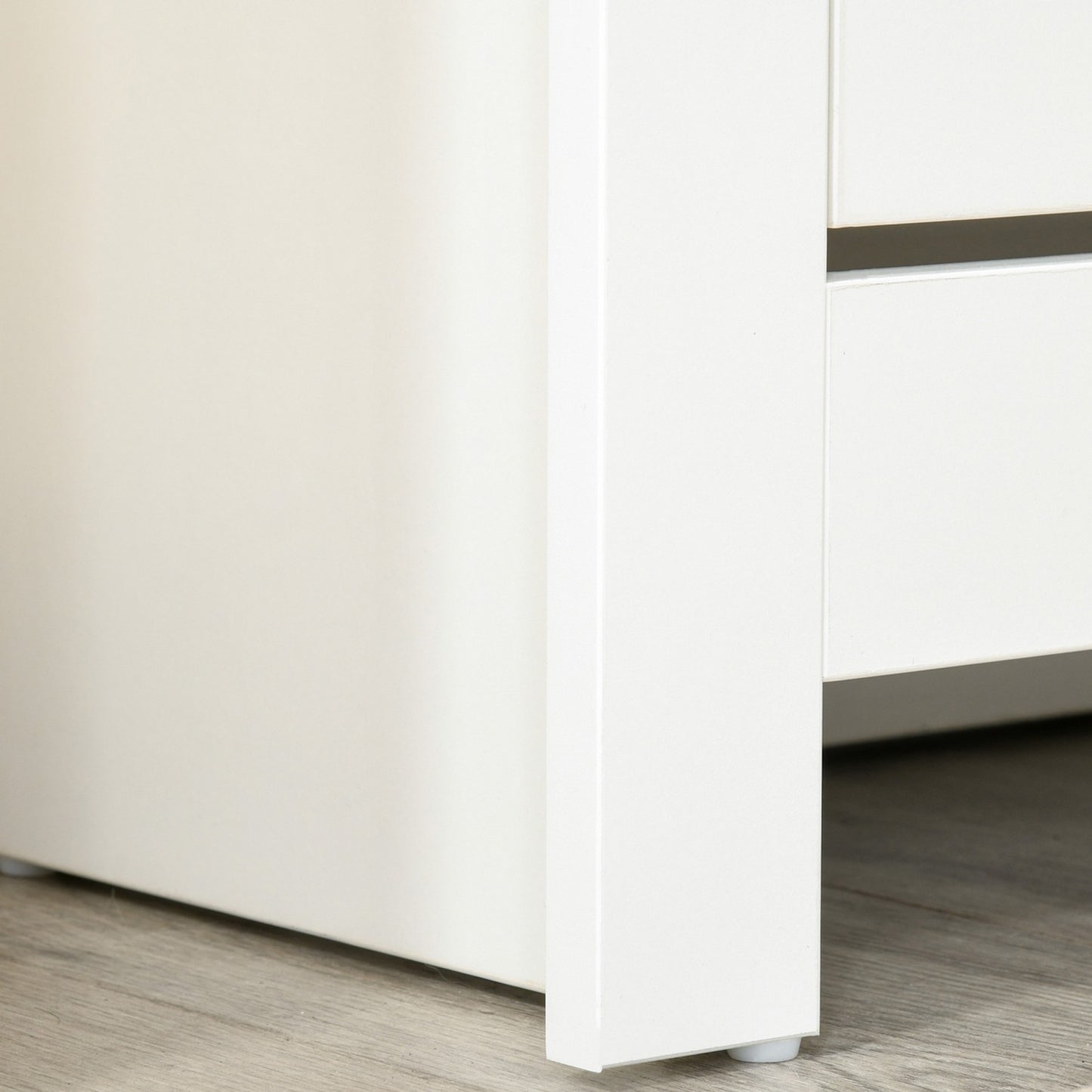 Space-saving shoe cabinet, white & natural, 12-pair capacity