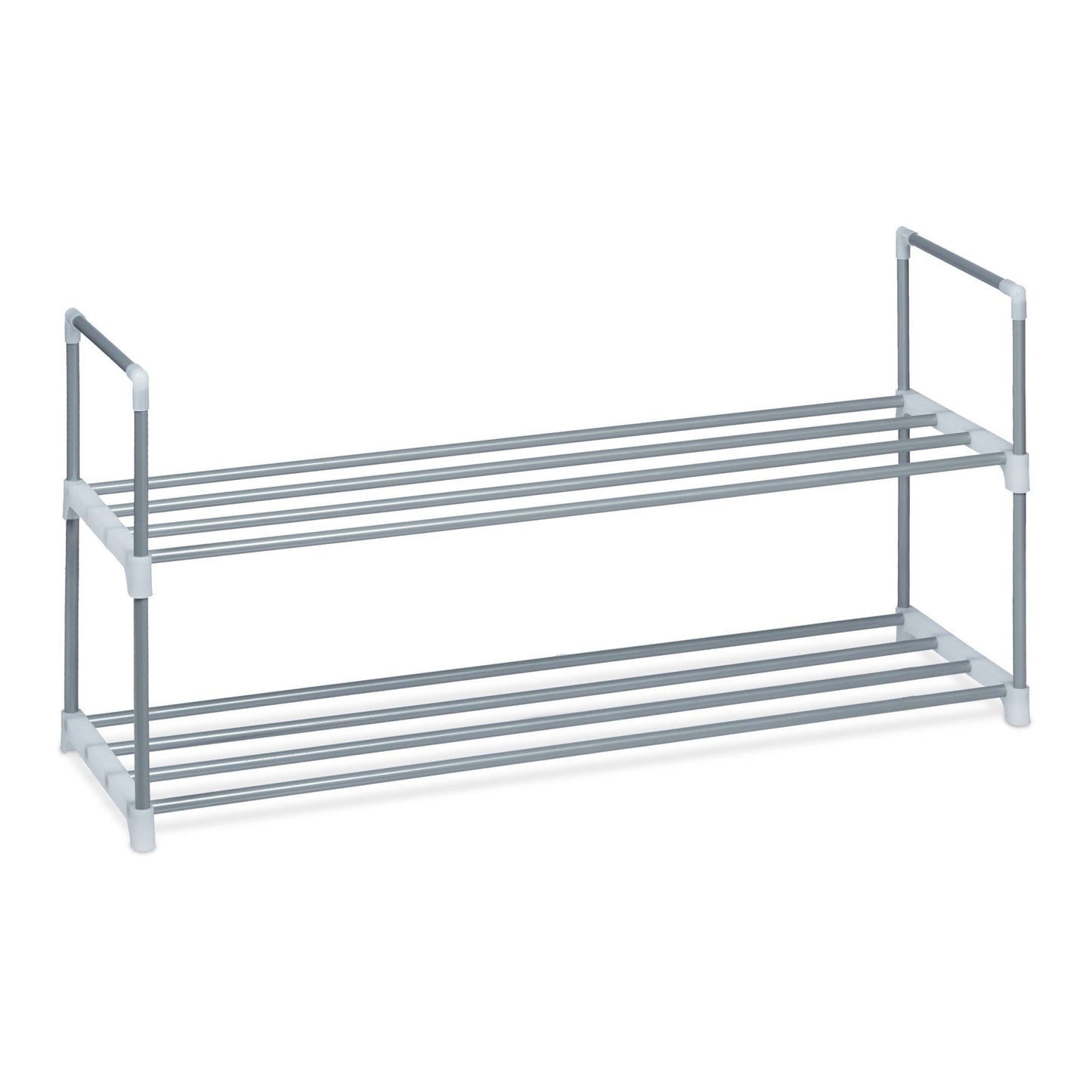 Shoe shelf metal silver