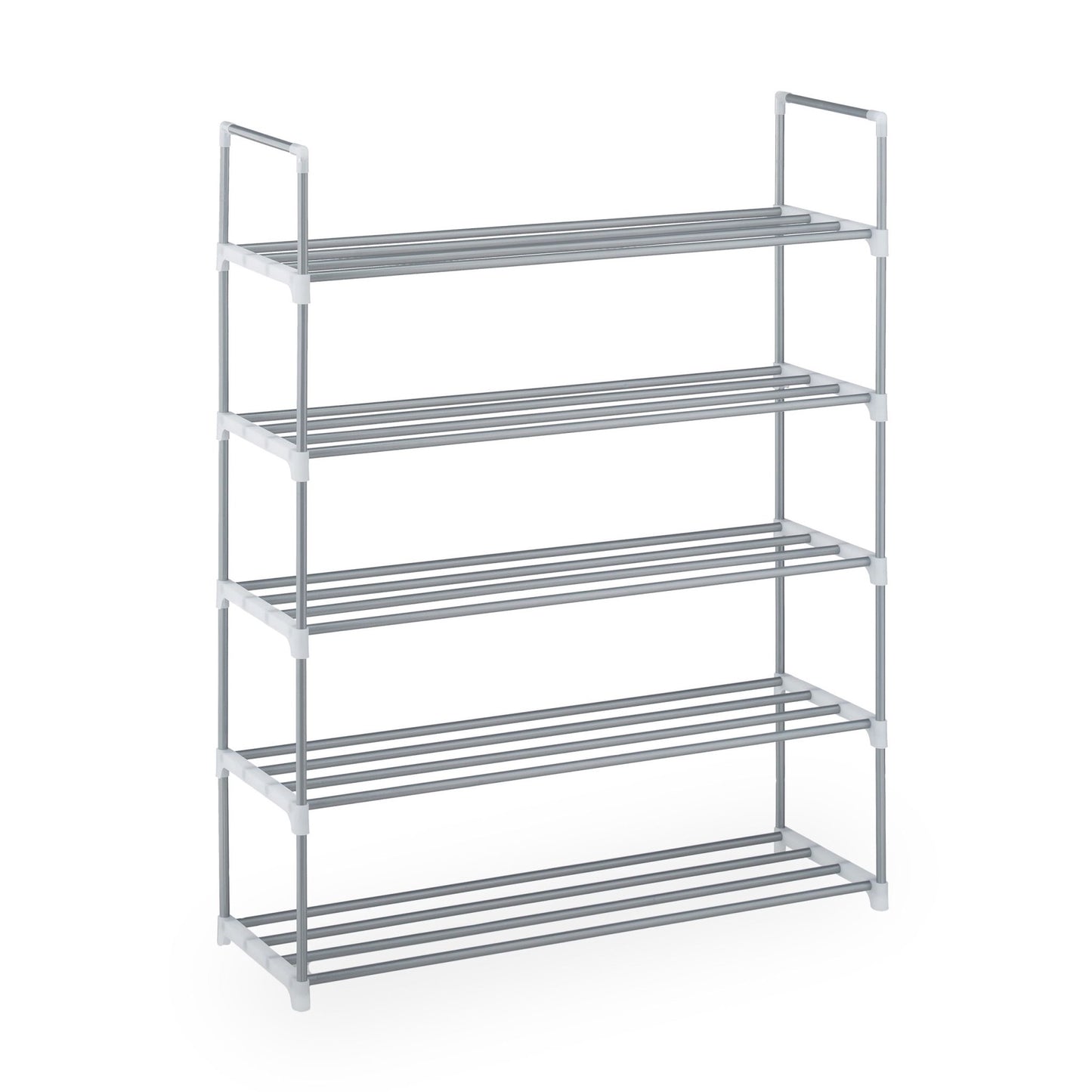 Shoe shelf metal silver
