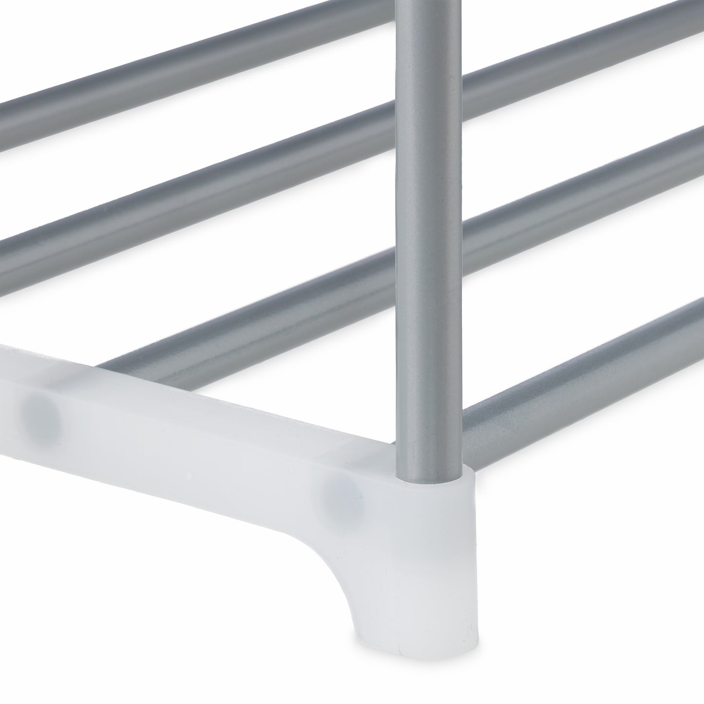 Shoe shelf metal silver