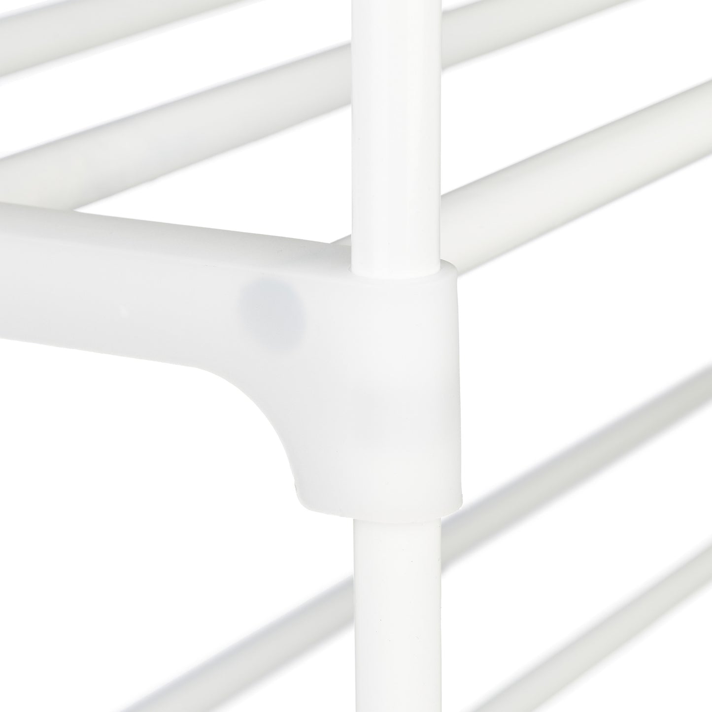 Shoe shelf white, in metal