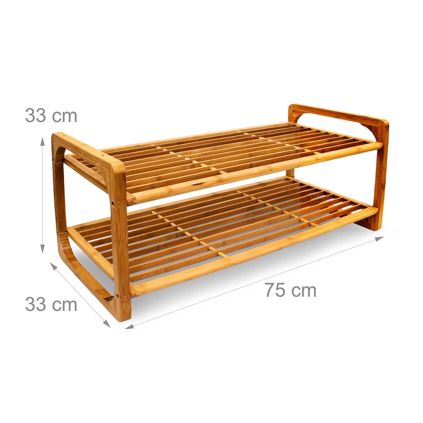 Shoe shelf with 2 shelves