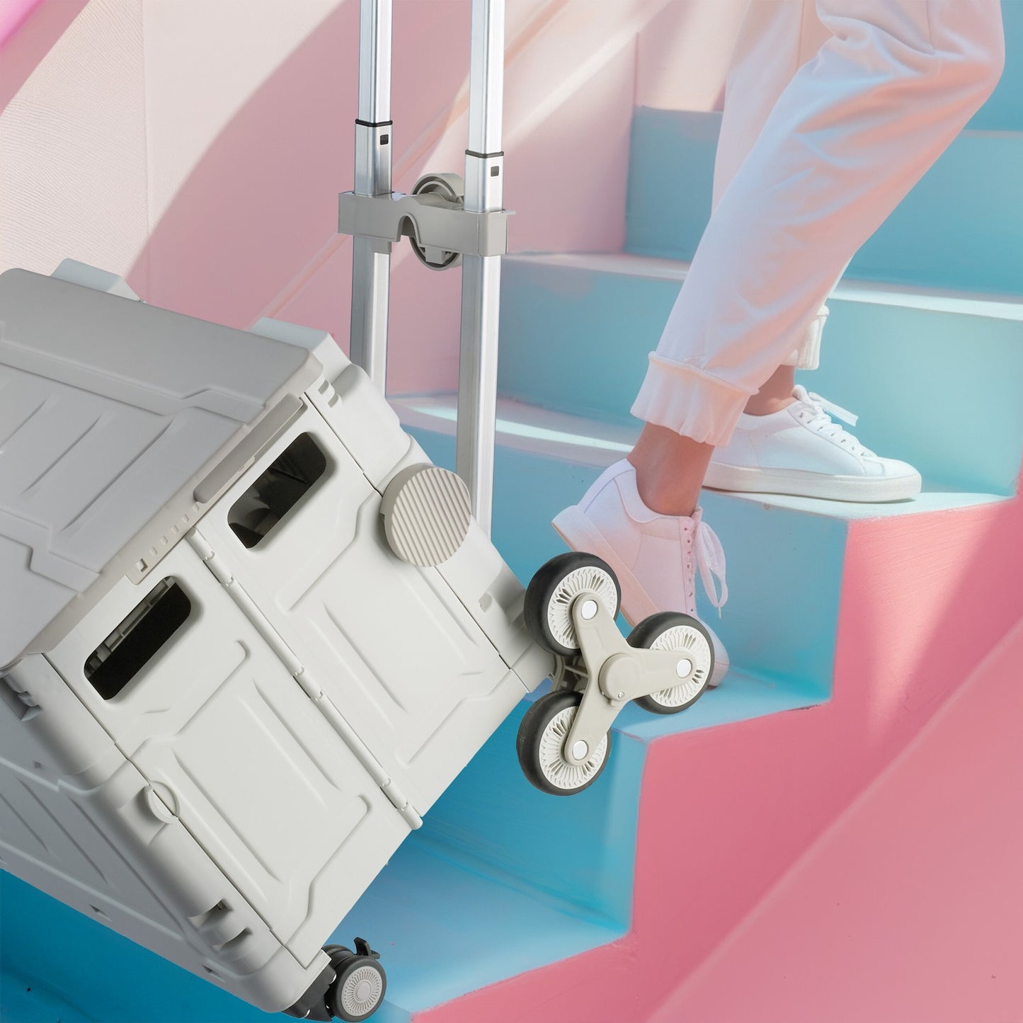 Shopping trolley for stair transport