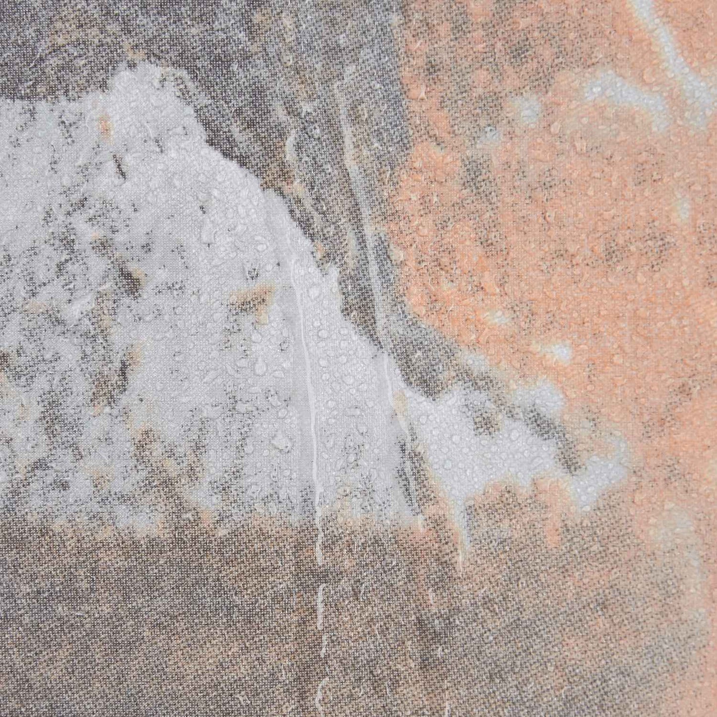 Shower curtain stone tower and water 180x180