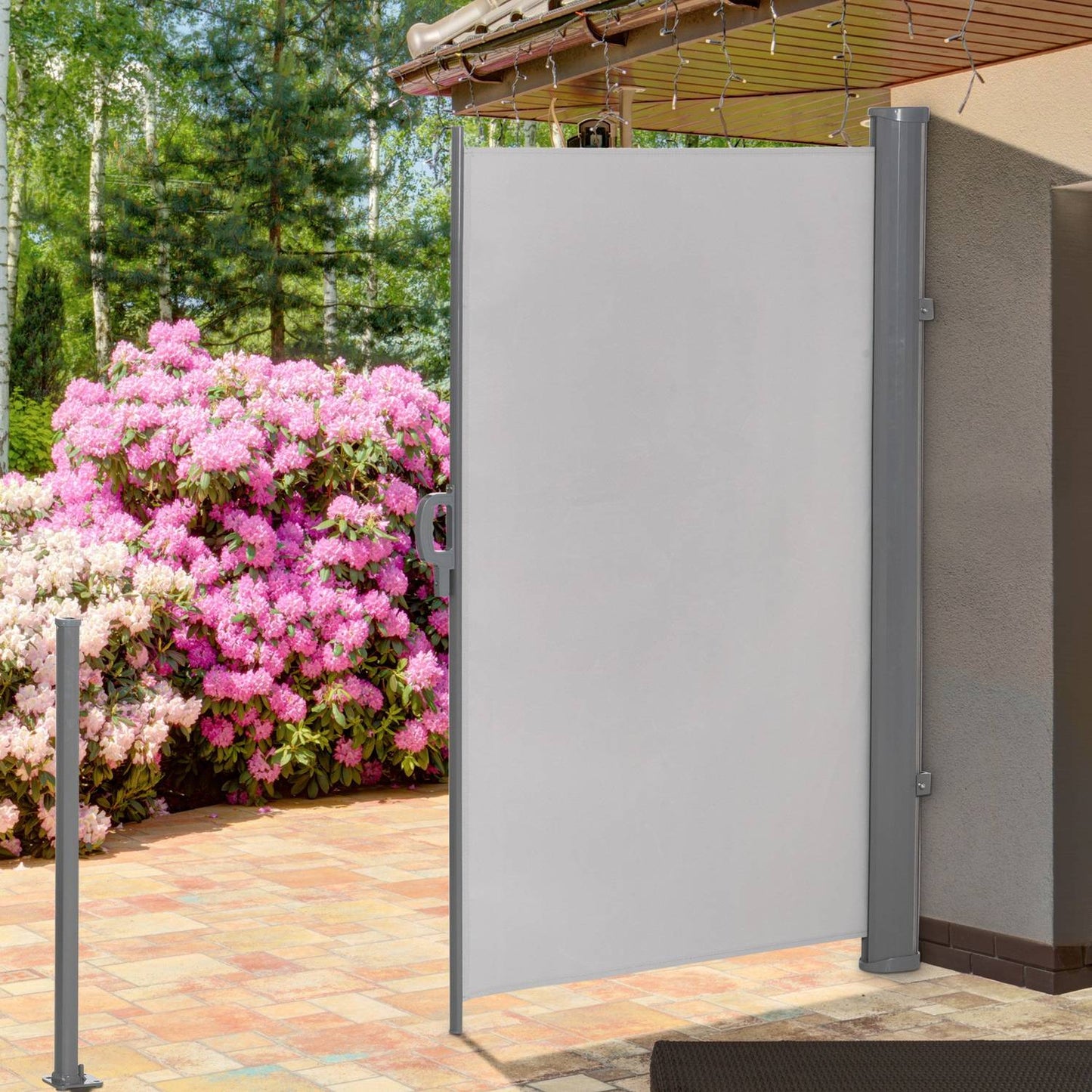Side awning 300x160cm UV50+ Privacy protection, Grey