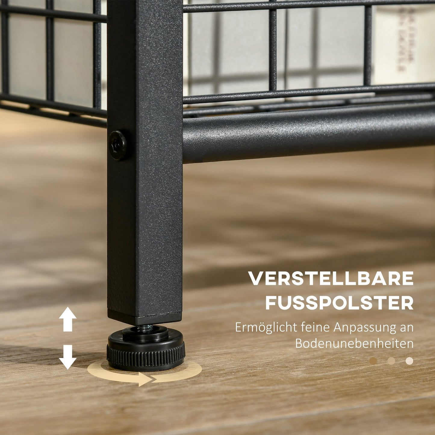 Black tempered glass side table - 2 tiers, 40 x 40 x 50 cm