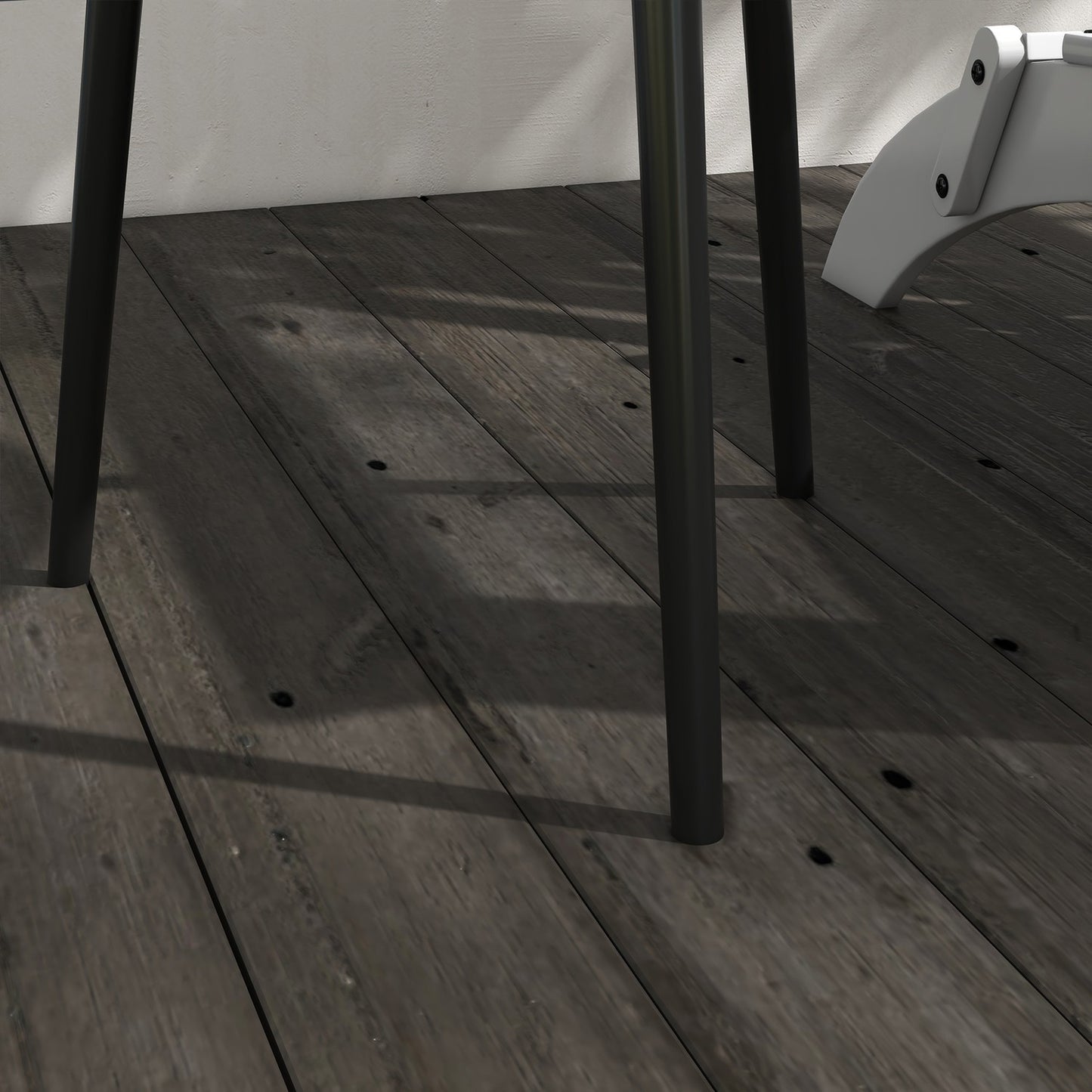 Garden table in black steel - 40 x 40 x 50 cm