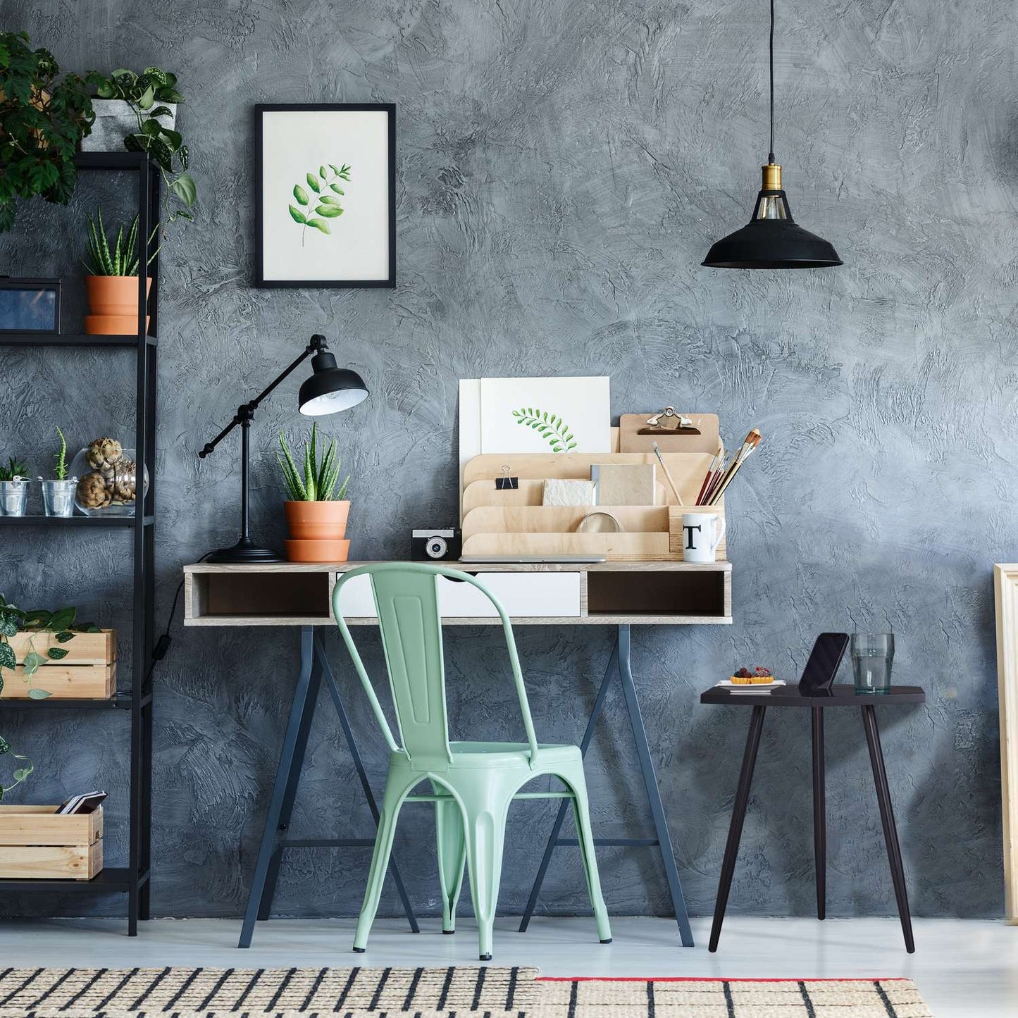 Side Table with Tablet Holder