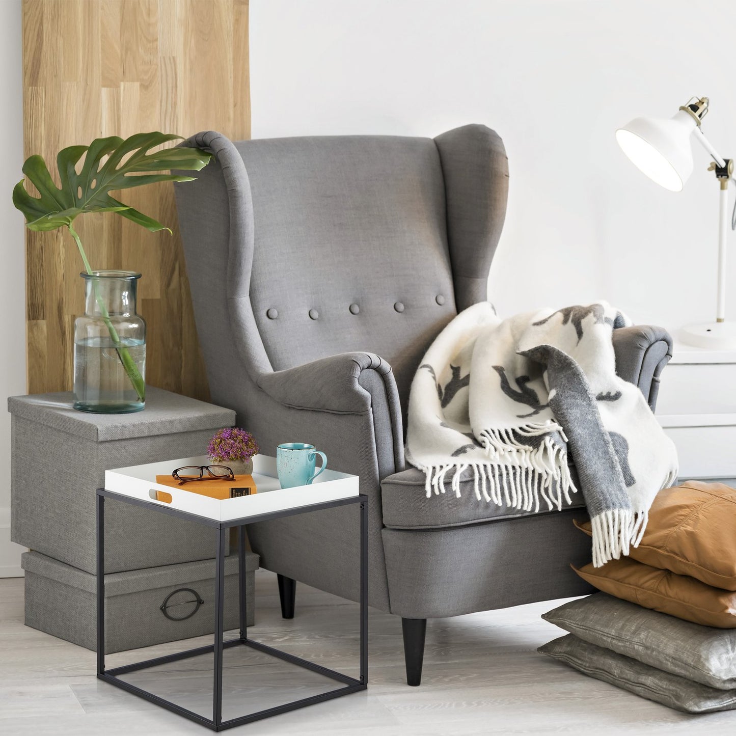 Side Table with Tray