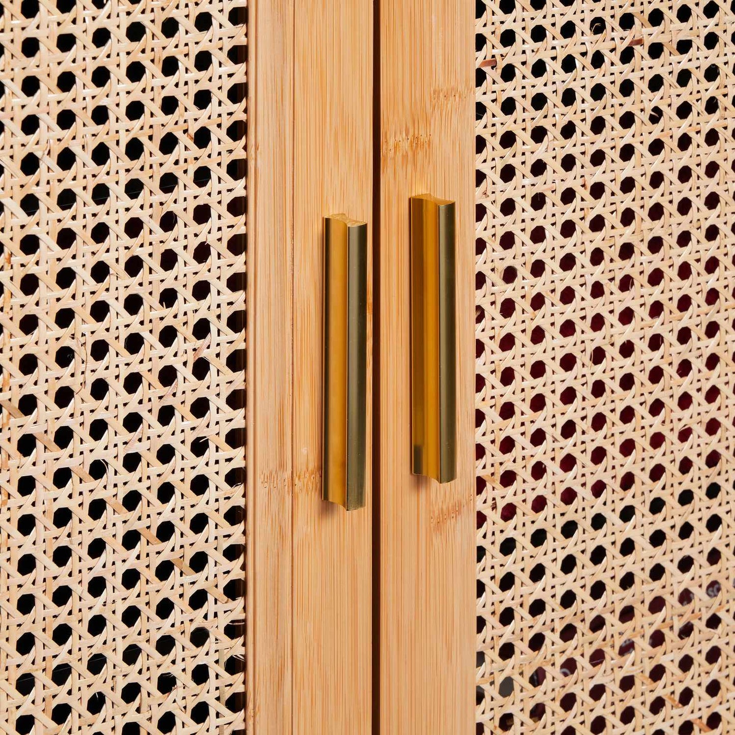 Sideboard with 2 doors in rattan